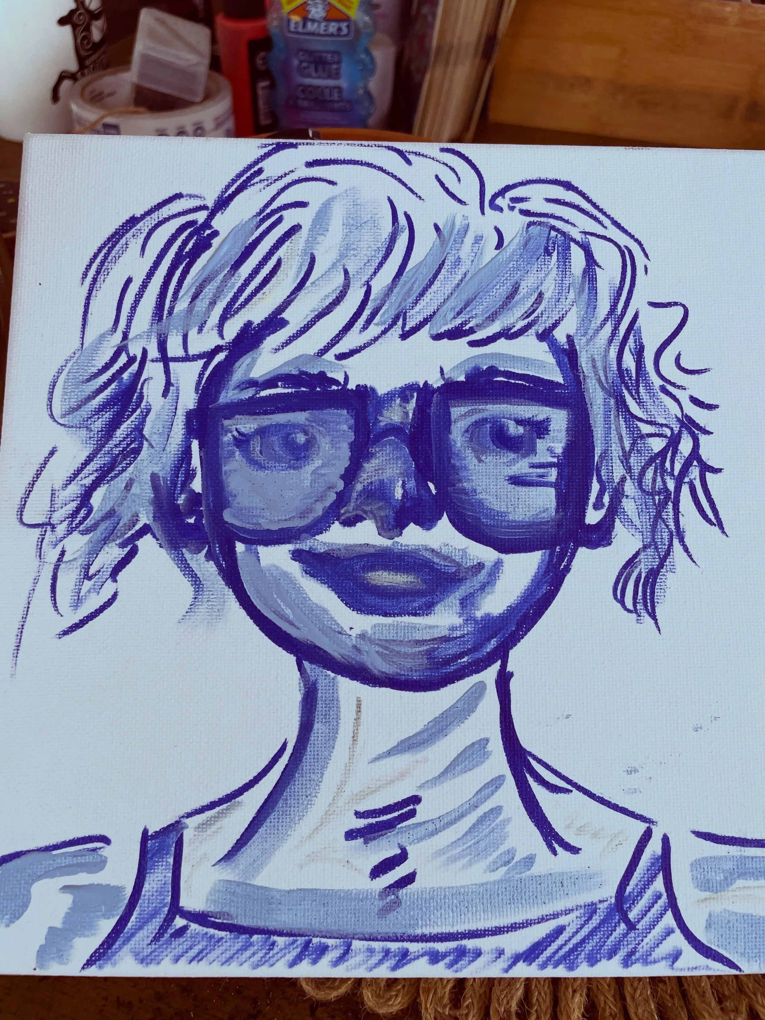 Quick 10 minute paint sketch before work this morning! It&rsquo;s tough for my brain to leave out details while refining my work, but sometimes it reminds you of your core and what parts matter at the end of the day to communicate your visual message
