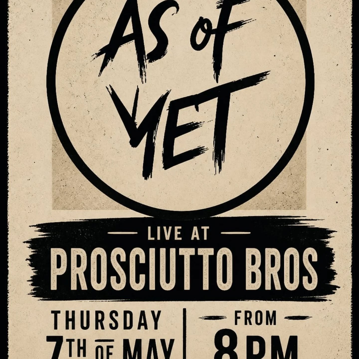 This Thursday night! We're heading back to @prosciuttobros 

Come down, grab a bite and a drink and enjoy some live AND NEW music 😉🤘🏼