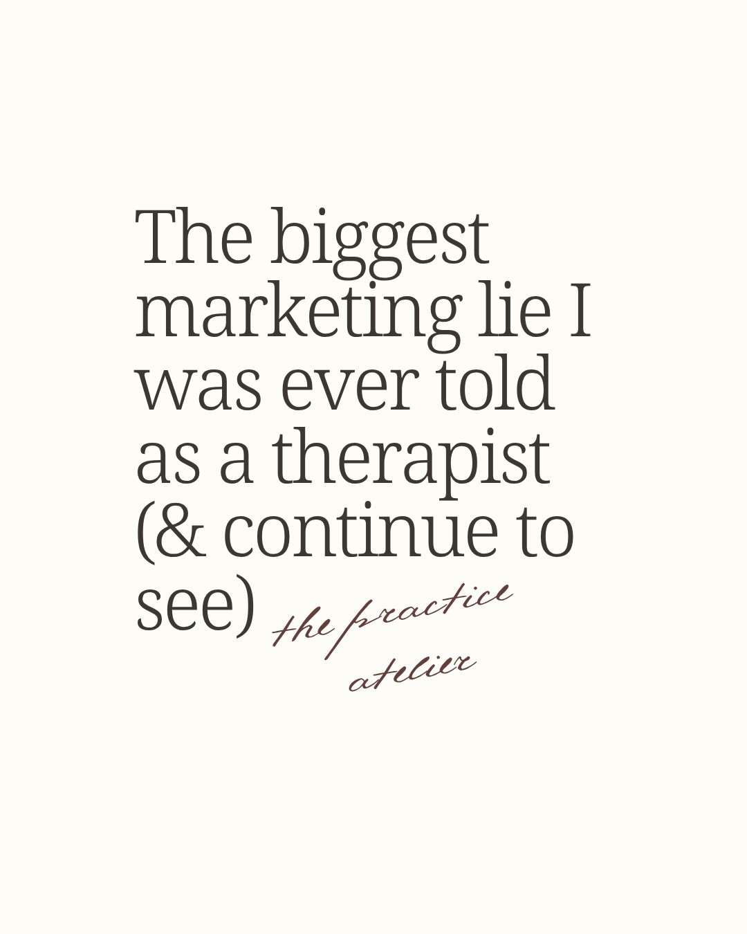 Everyone used to ask me what my niche was and I hated that question because it felt too narrow and I honestly wanted to change my mind every day.

But I tried to answer the question anyway. Trauma therapist. Anxiety specialist. Very clear, very polis