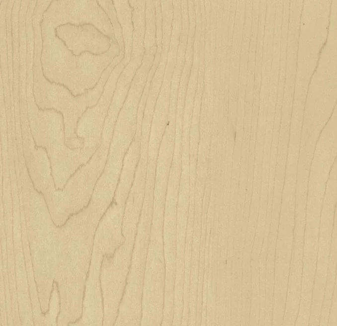 Close-up of light-colored wooden surface with visible grain patterns and knots.
