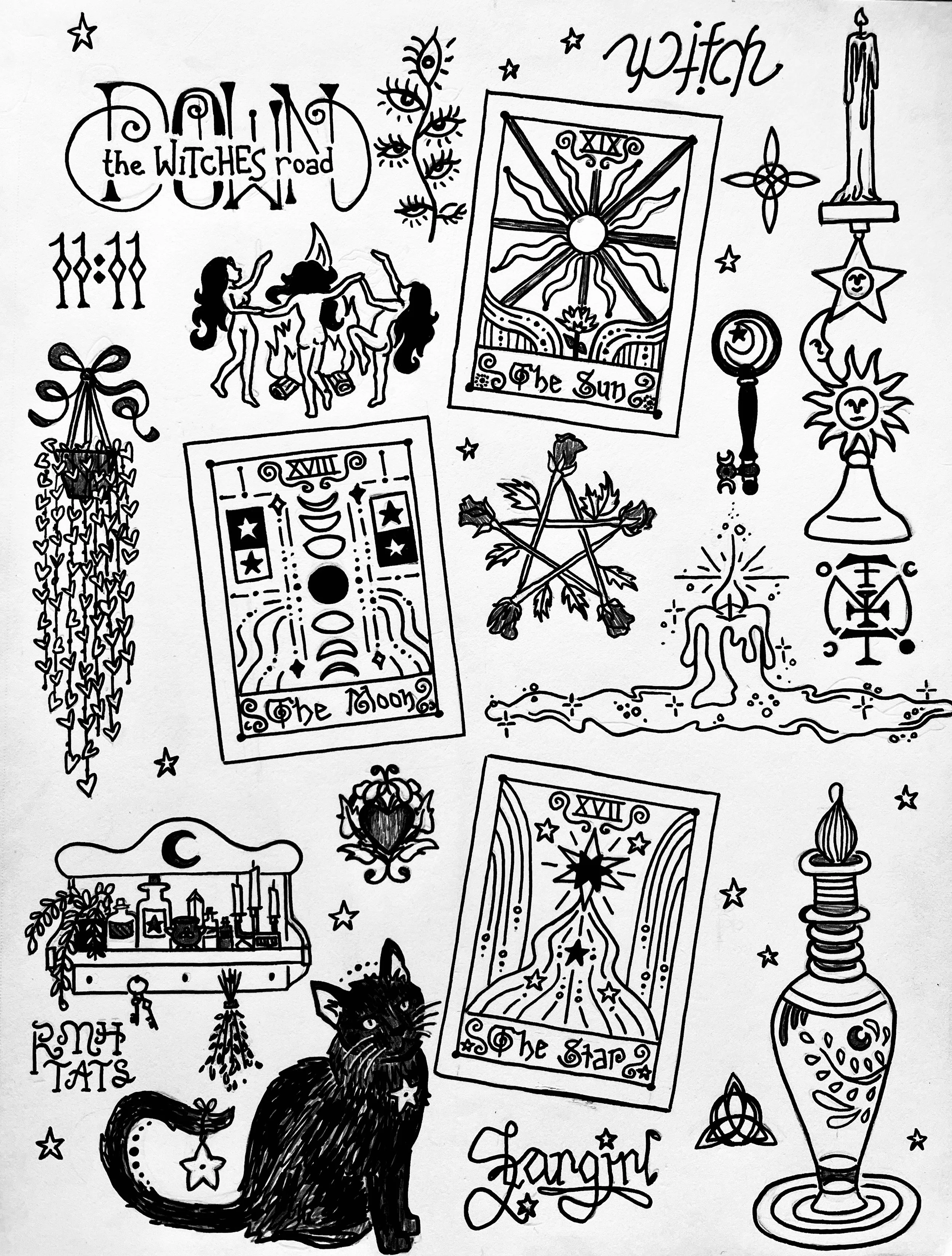 Whimsical Witch Flash Sheet