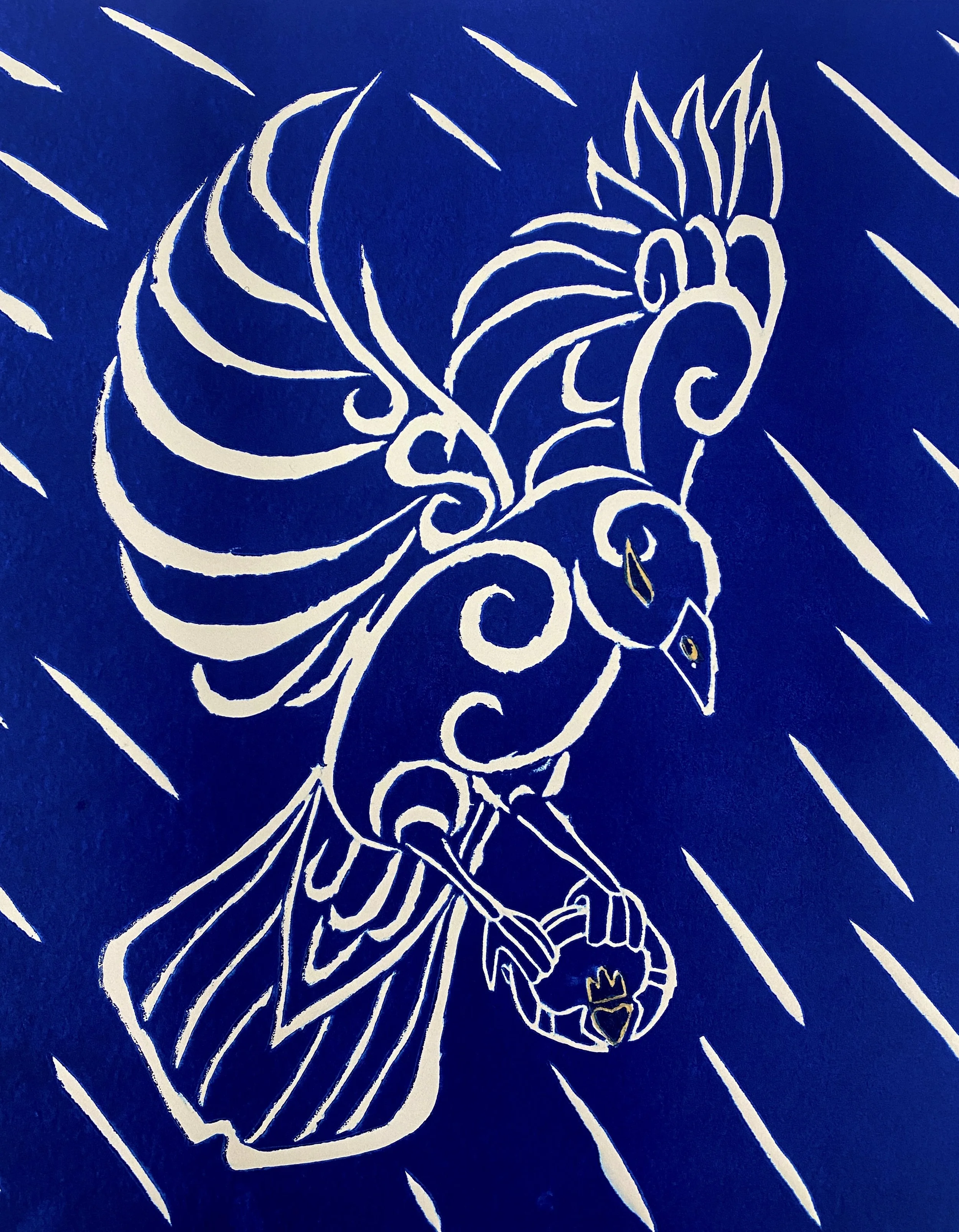 Who Will Be Her Lover? (2023)
Relief Print
12x12 in