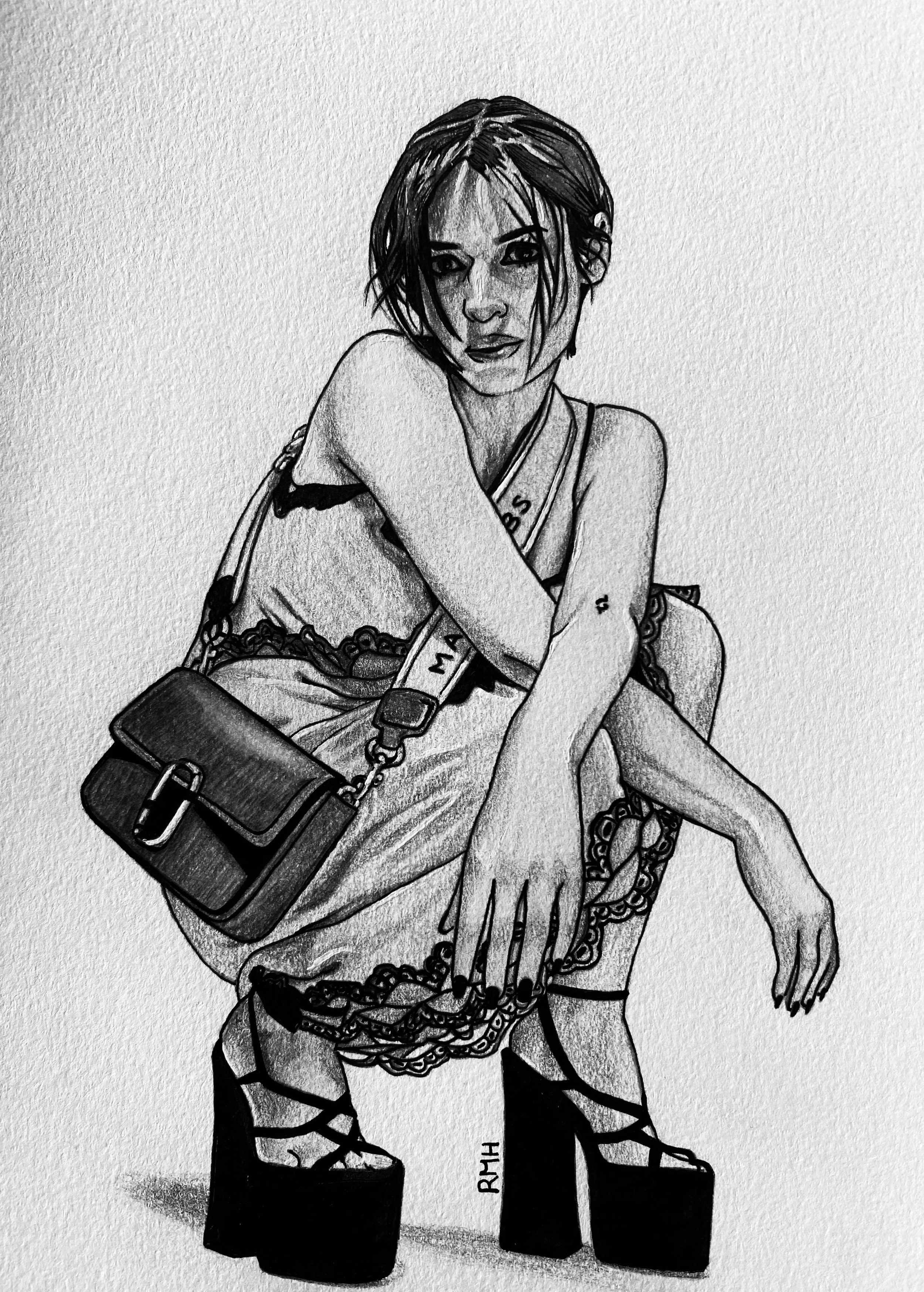 Winona Ryder (2022)
Graphite Pencil & Pens
5.5x8.5 in