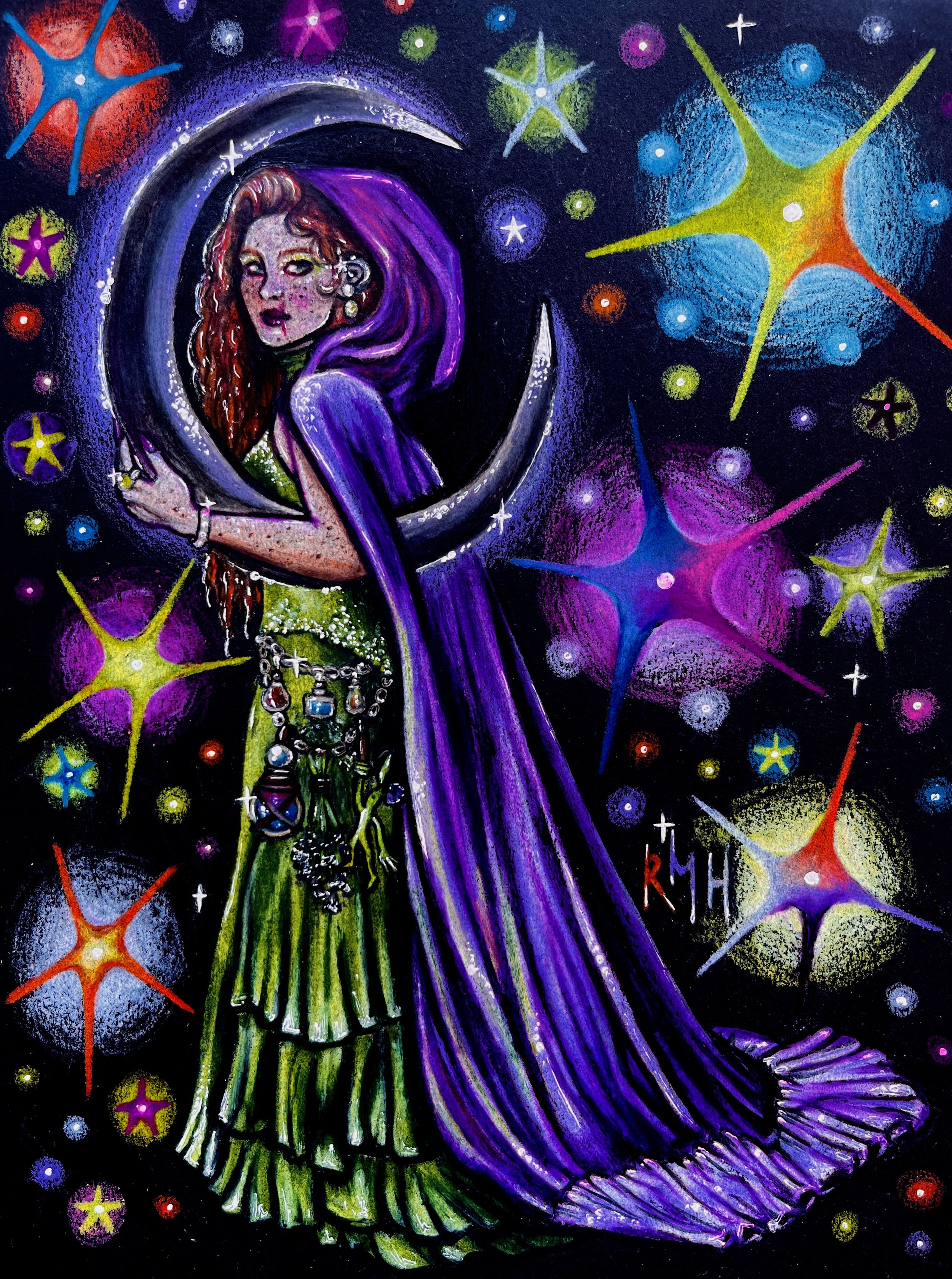 Luna Bloom (2026)
Colored Pencils & Pens
7x10 in