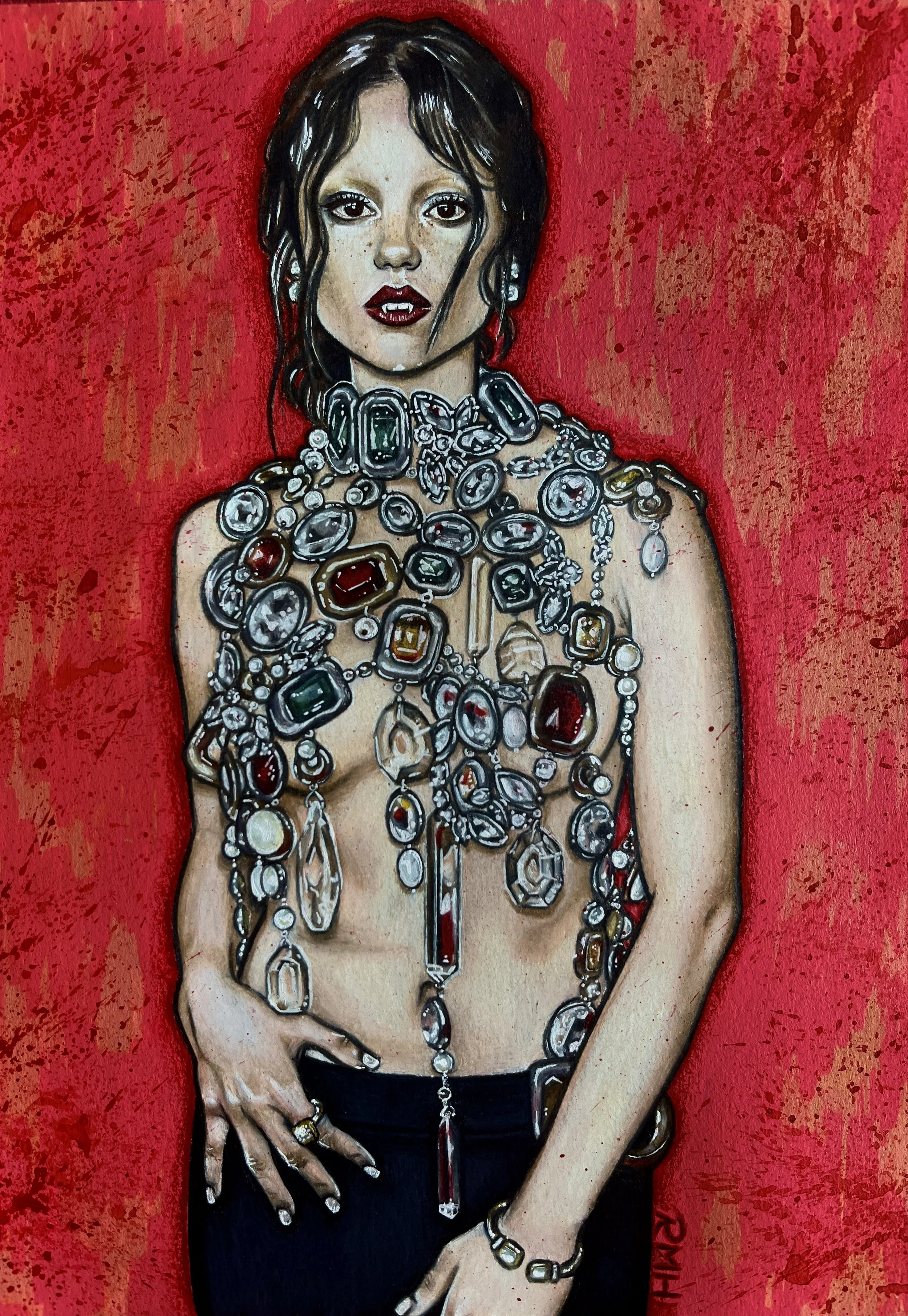 Vampire Queen (2025)
Colored Pencils, Acrylic Markers & Pens
5.5x8.5 in