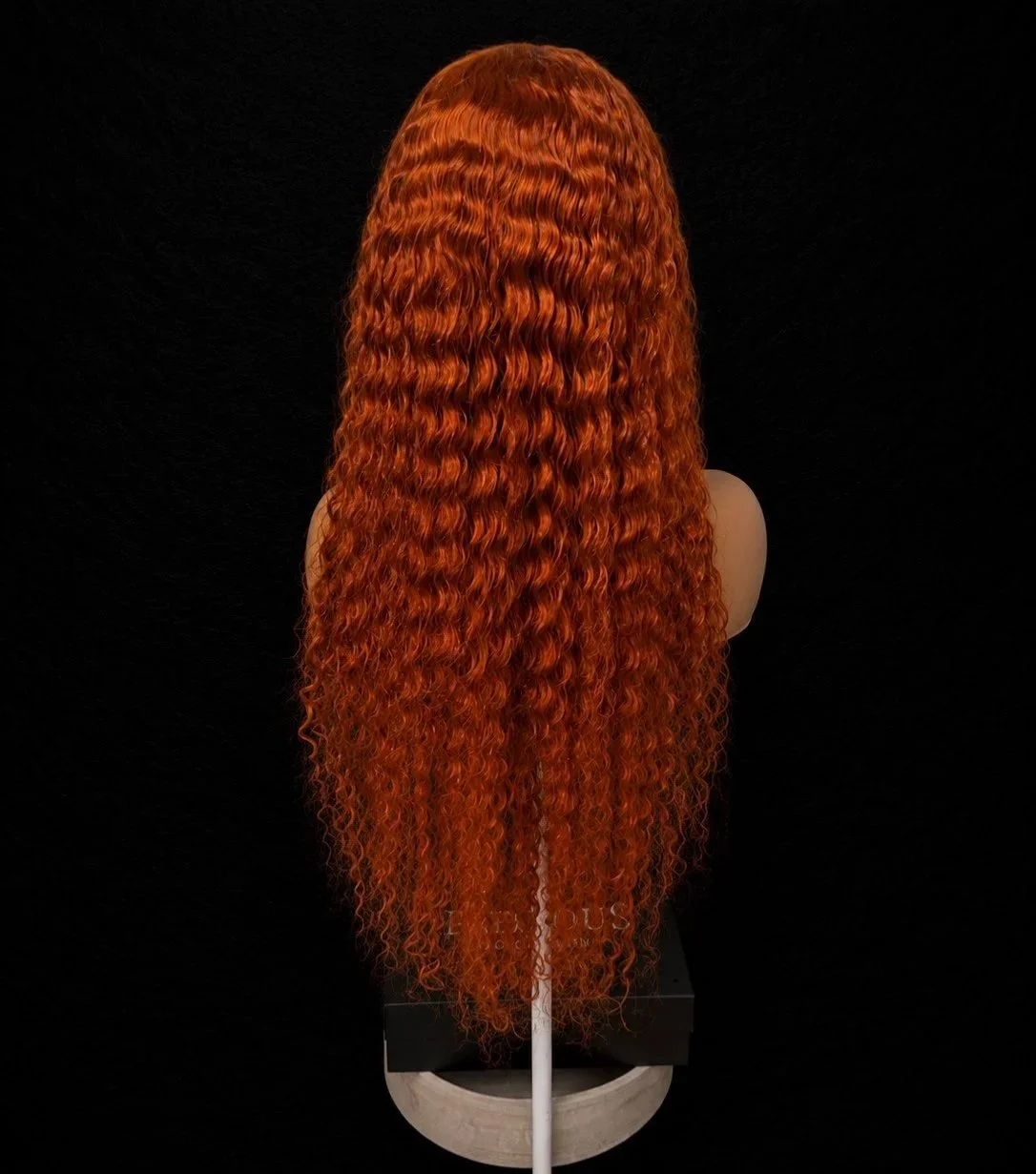 Flame Orange Curly Brazilian Wig-30 Inch 13x6 Transparent Lace 220% Density