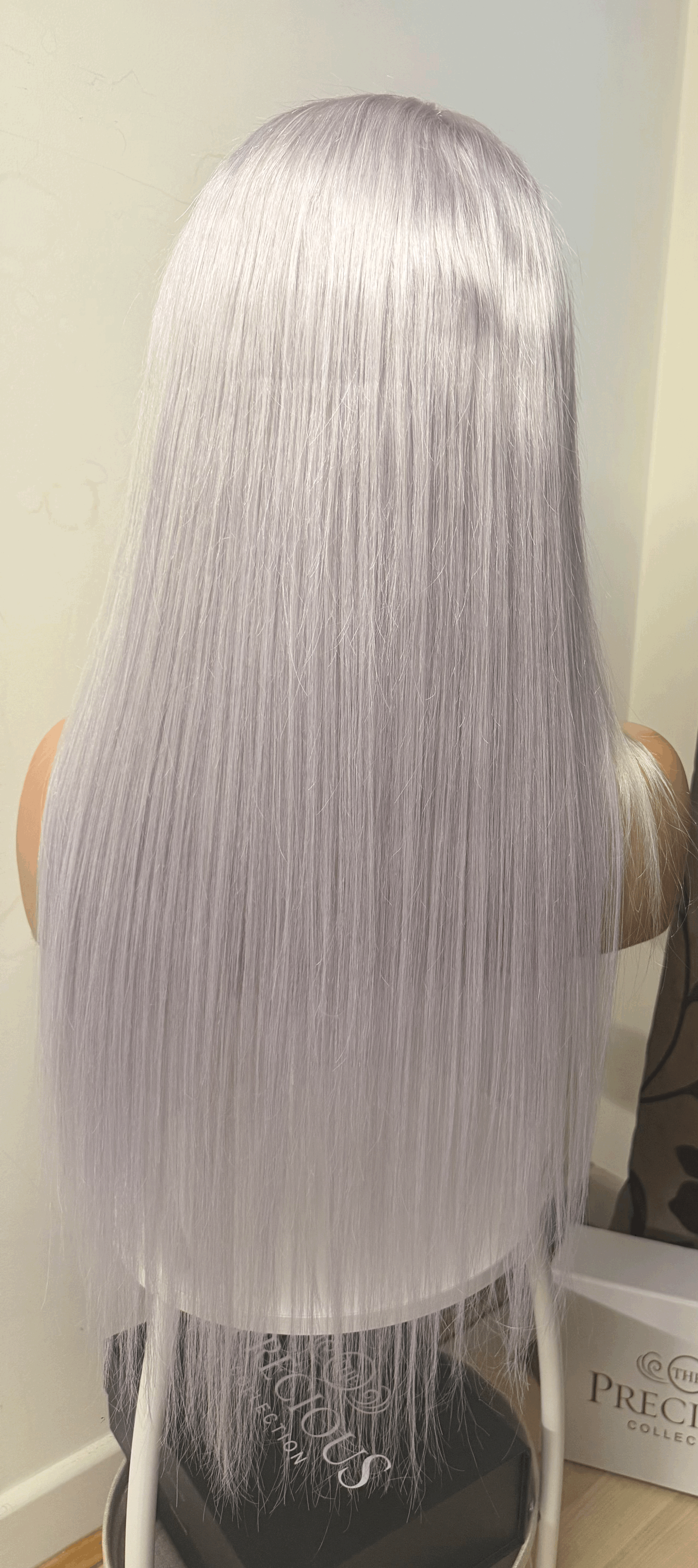 Ice Silver Brazilian Wig - 30 Inch 13x6 Transparent Lace Straight Hair 230% Density