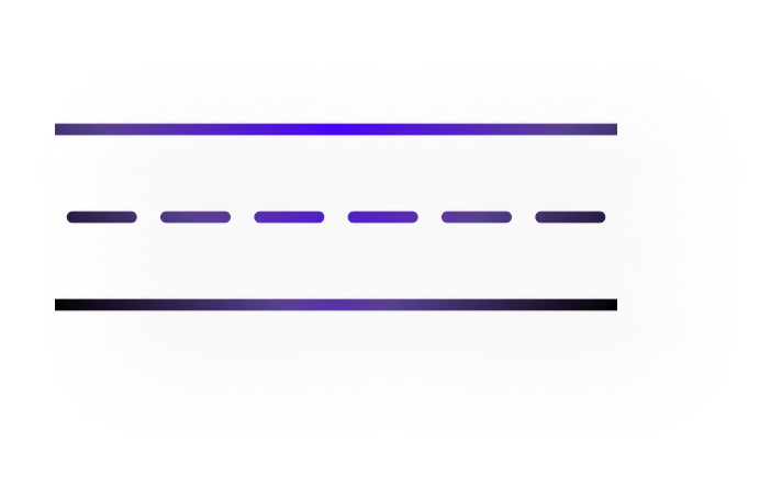 Close-up of a black keyboard showing the spacebar, with purple and dashed purple keys above it.
