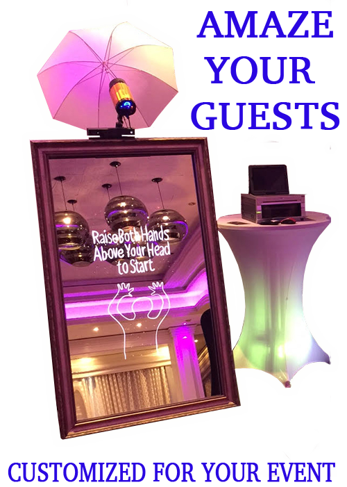 Corporate event photo booth with custom branded overlay in Indianapolis