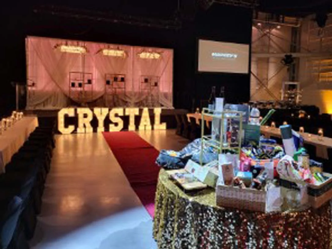 corporate party with marquee rentals at the Crane Bay in Indianapolis,IN