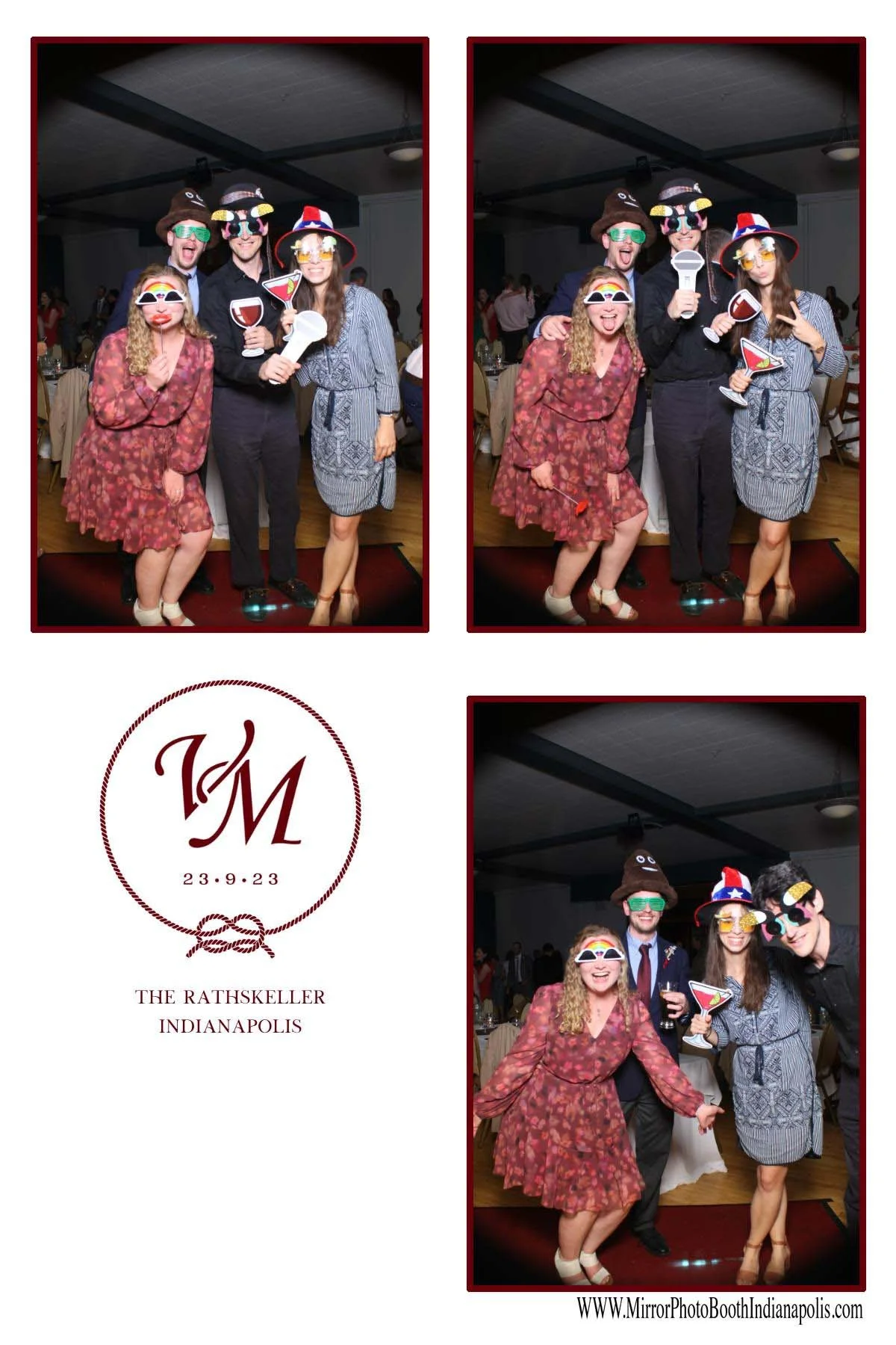 magic mirror photo booth at an indianapolis wedding