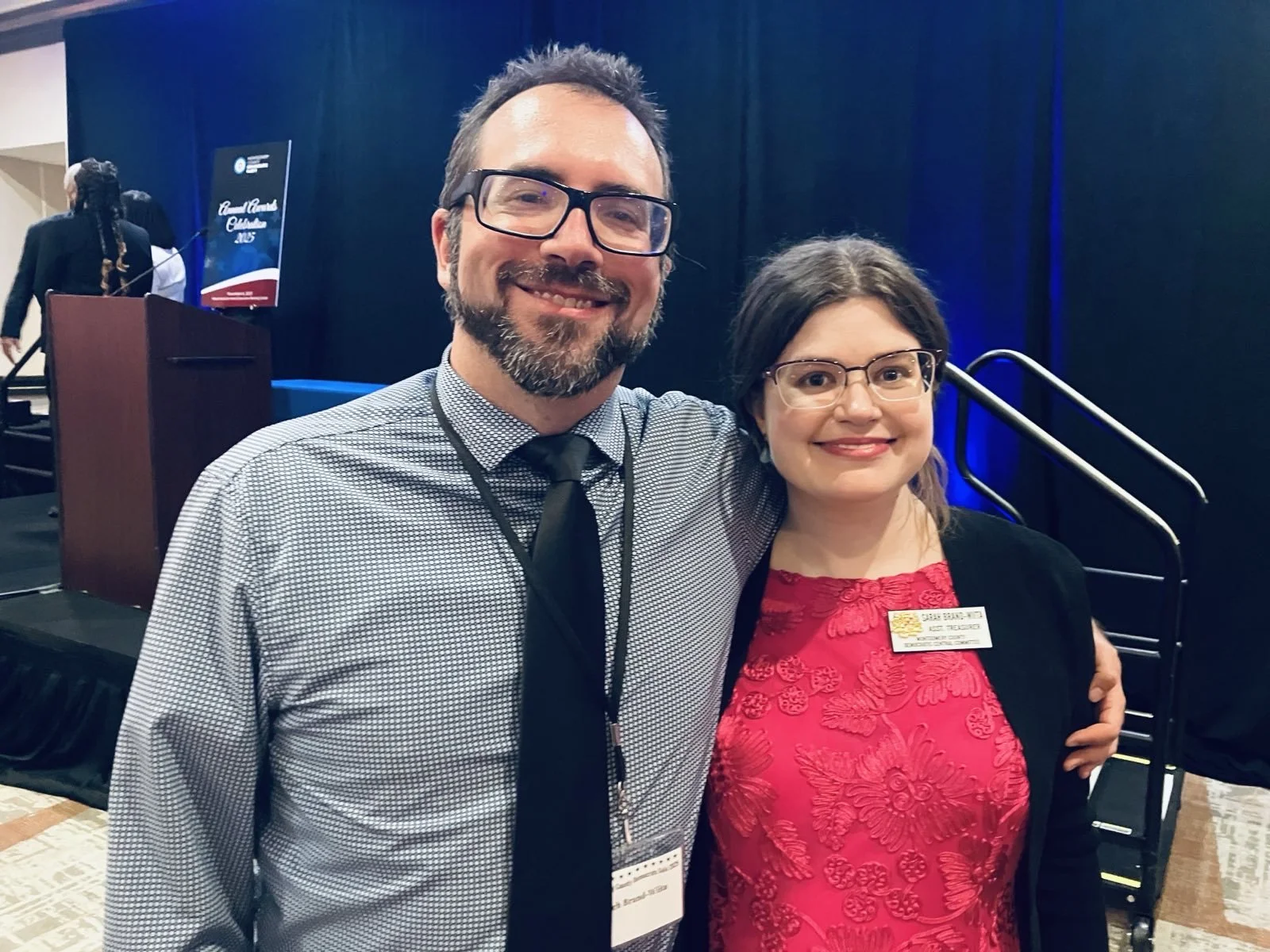 Sarah and her husband Zach at the 2025 MCDCC Gala.