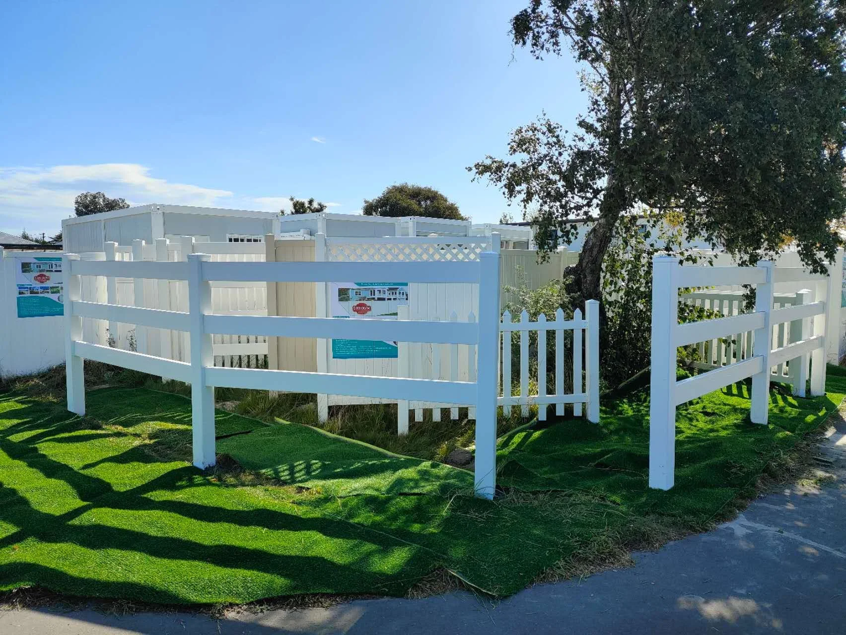 New PVC Fence Display Installed Around Our Warehouse