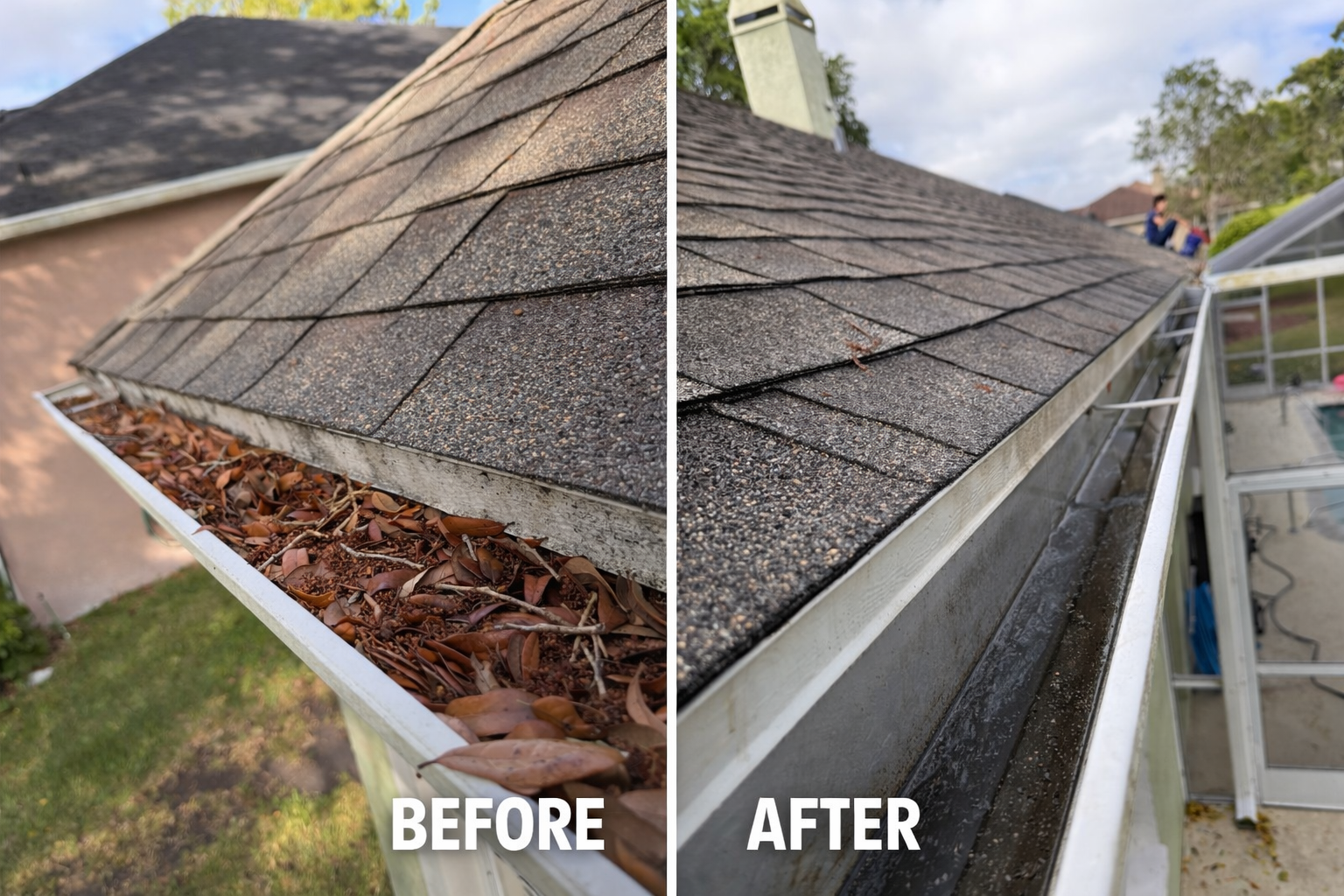 Gutter Cleaning service in Hernando, Fl by the exterior guys