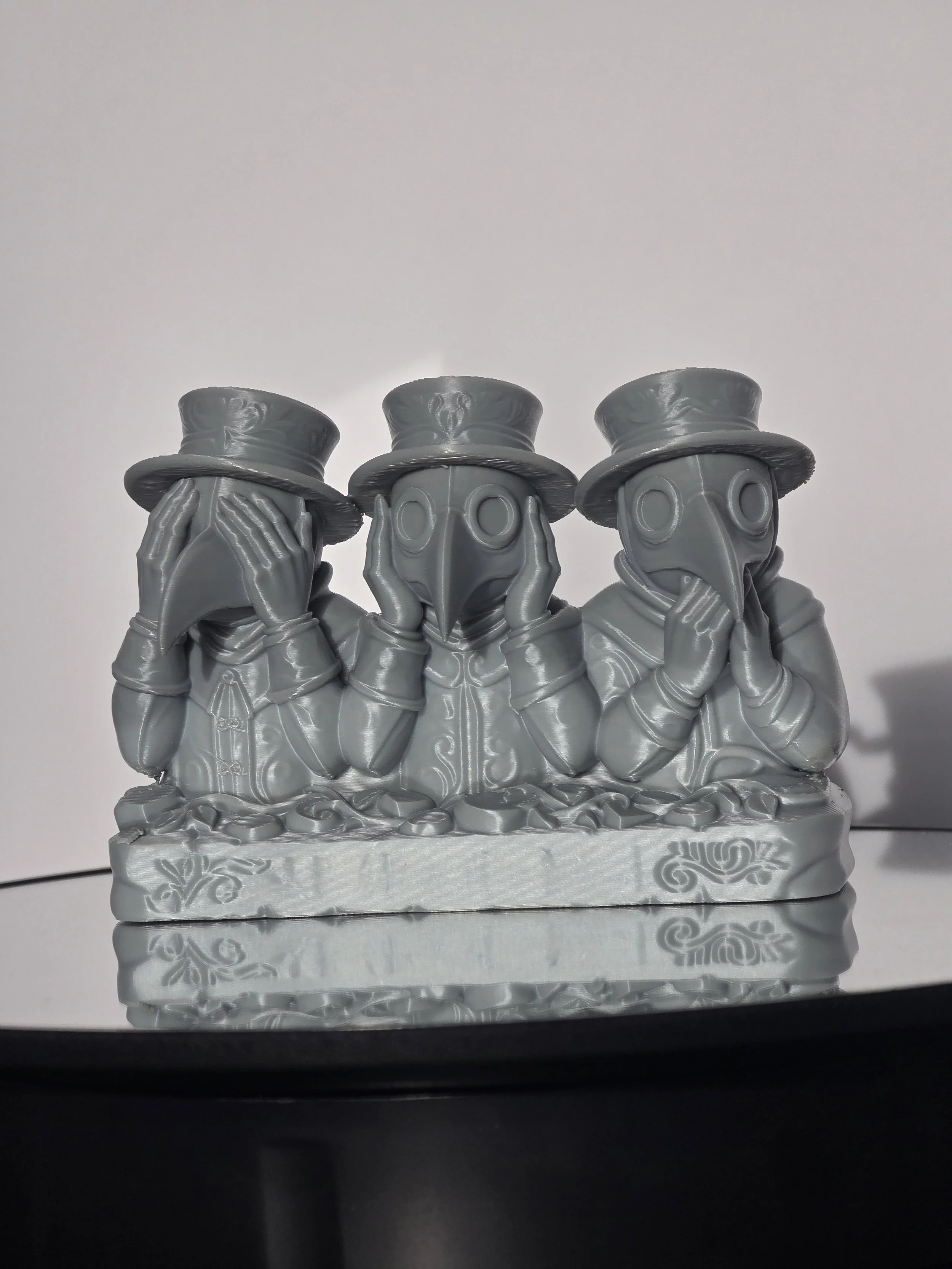 See, Hear, Speak No Evil Plague Doctors Statues