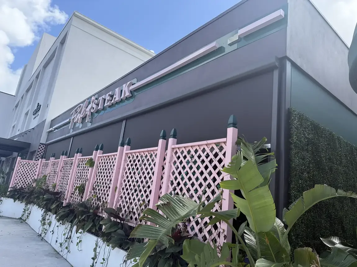 Pink Steak Restaurant Dining with Maria