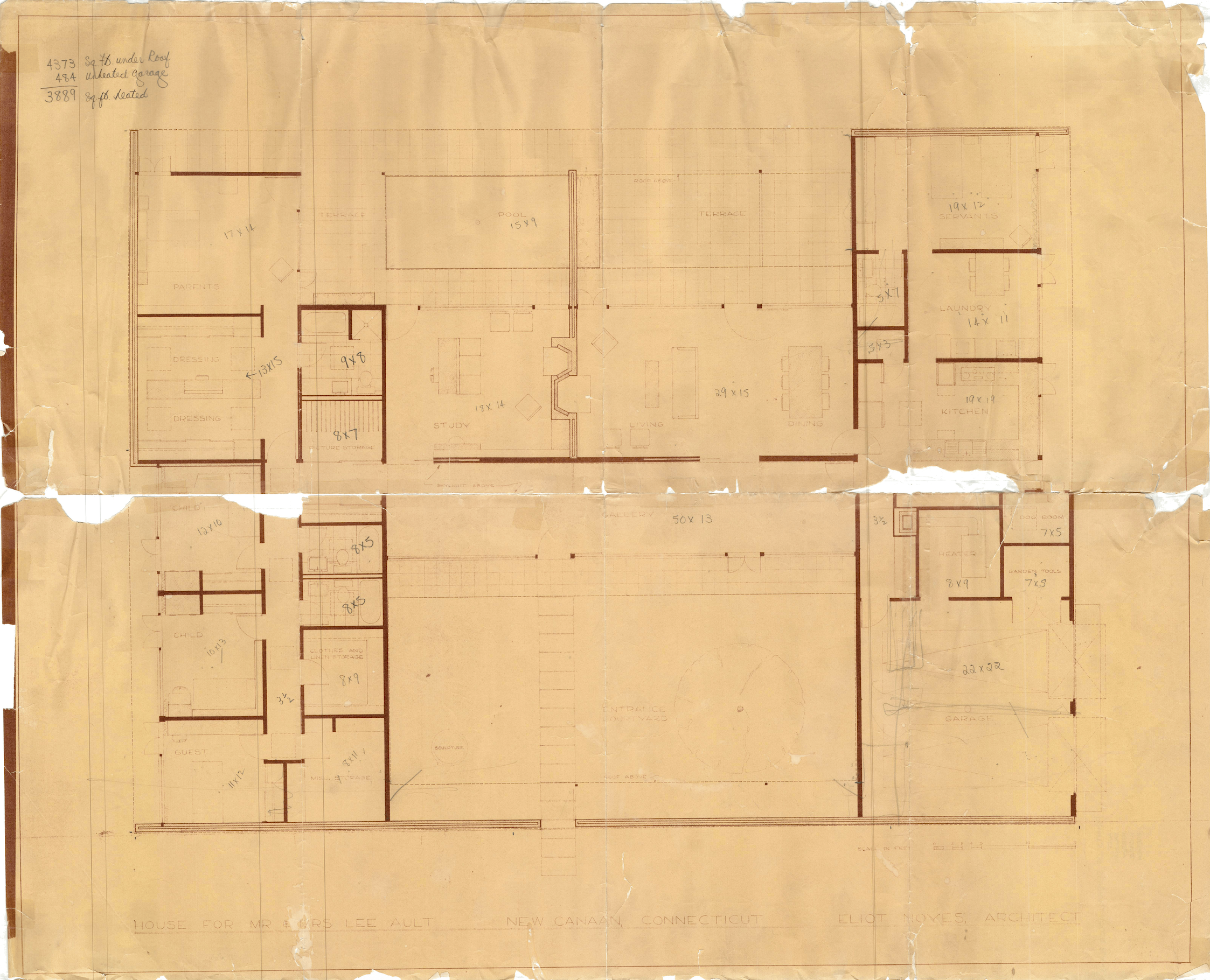 Ault House Drawings 1951 - Madsbjerg Family Archives