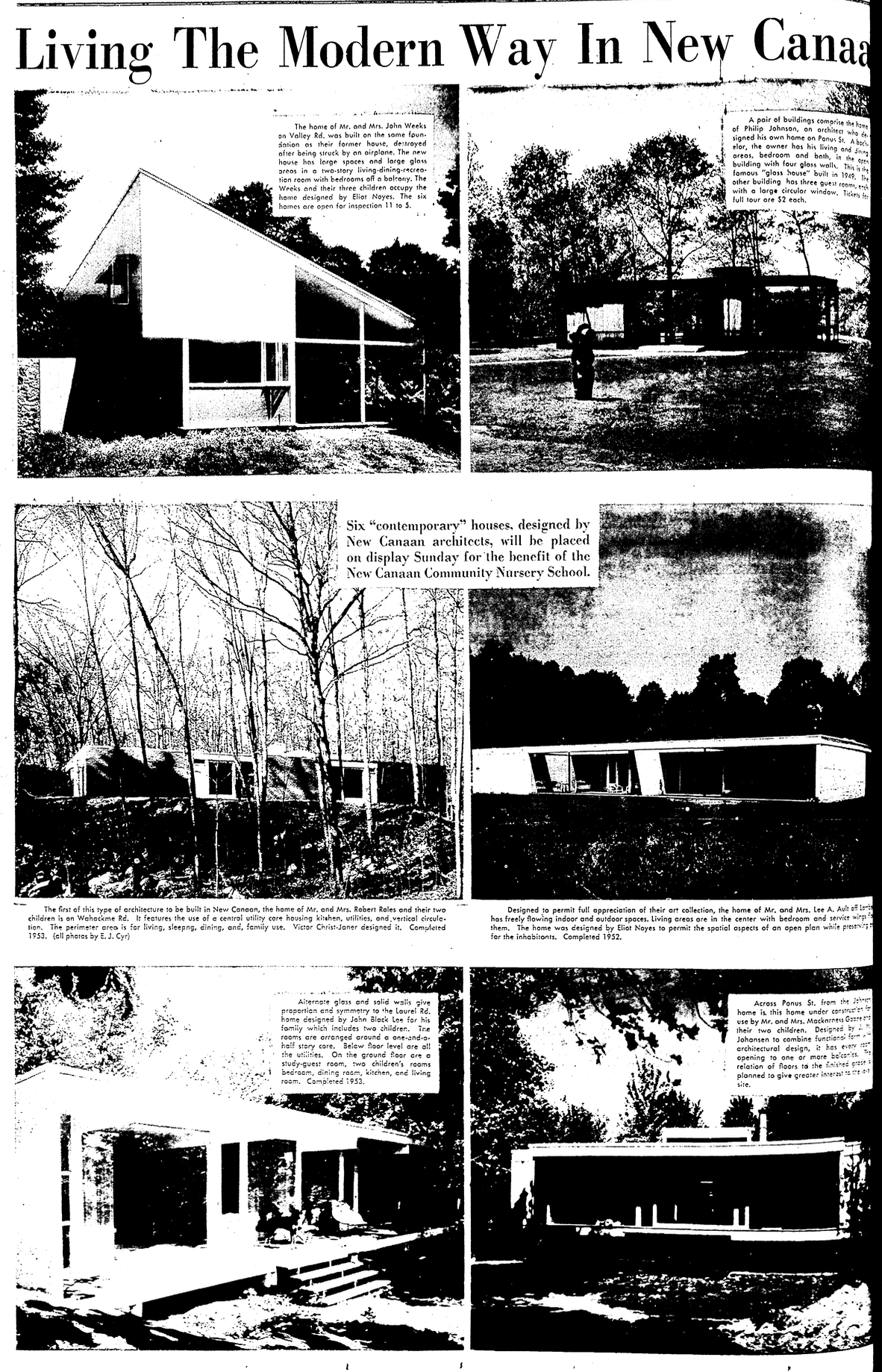 Modern House Tour Program (Oct. 1953) - Stamford Advocate 