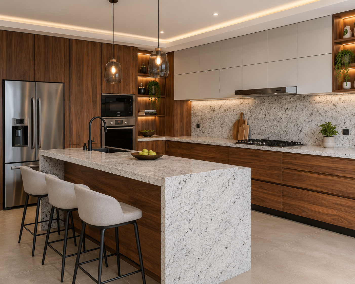 Cocina Granito White Napoli