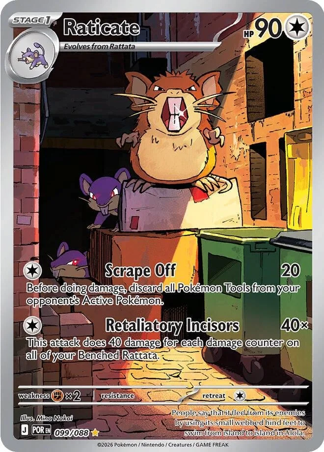 Raticate #99 Pokemon Perfect Order NM