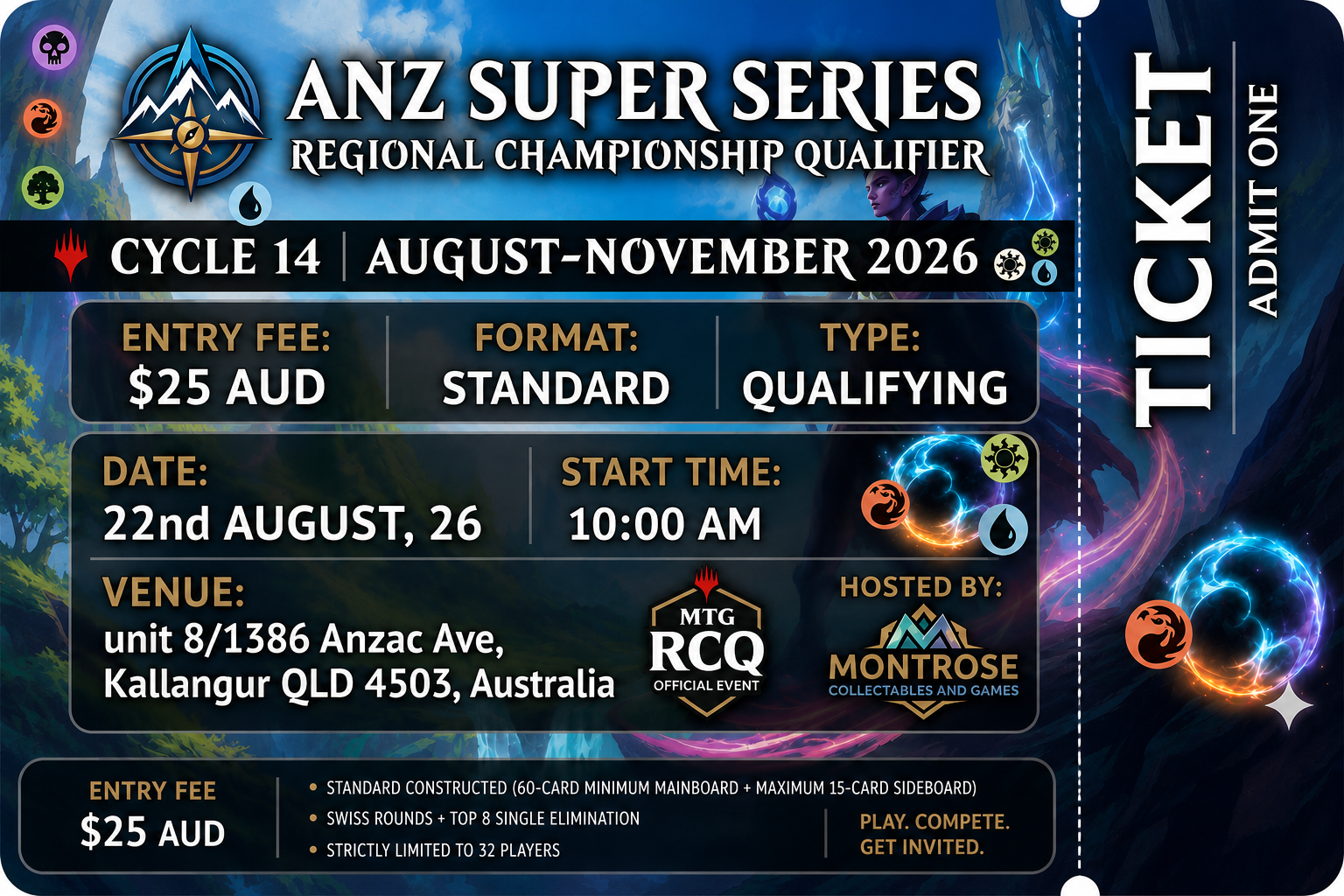Cycle 14 ANZ Super series- Standard- Event ticket