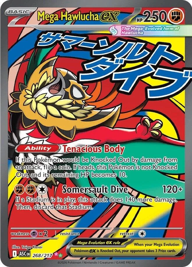 Mega Hawlucha ex #268 Pokemon Ascended Heroes NM+