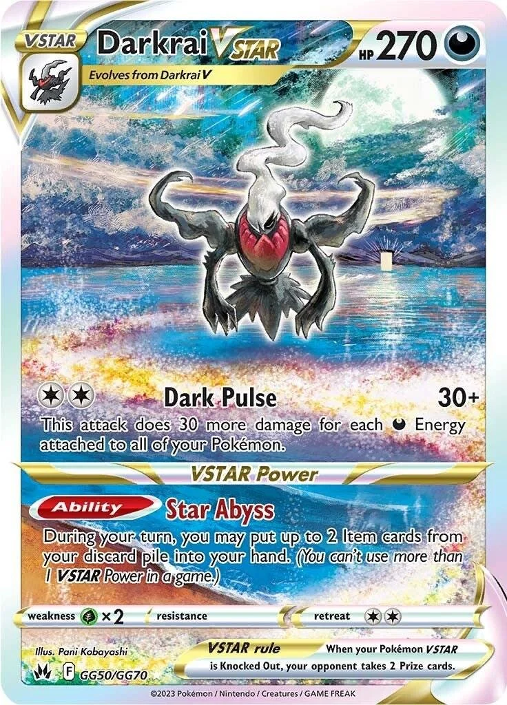 Darkrai VStar #GG50 Pokemon Crown Zenith NM