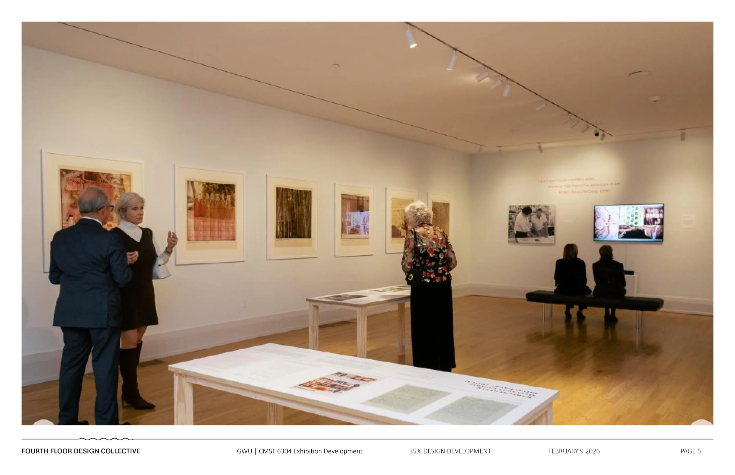 Rauschenberg 100 Exhibit - Gallery interior