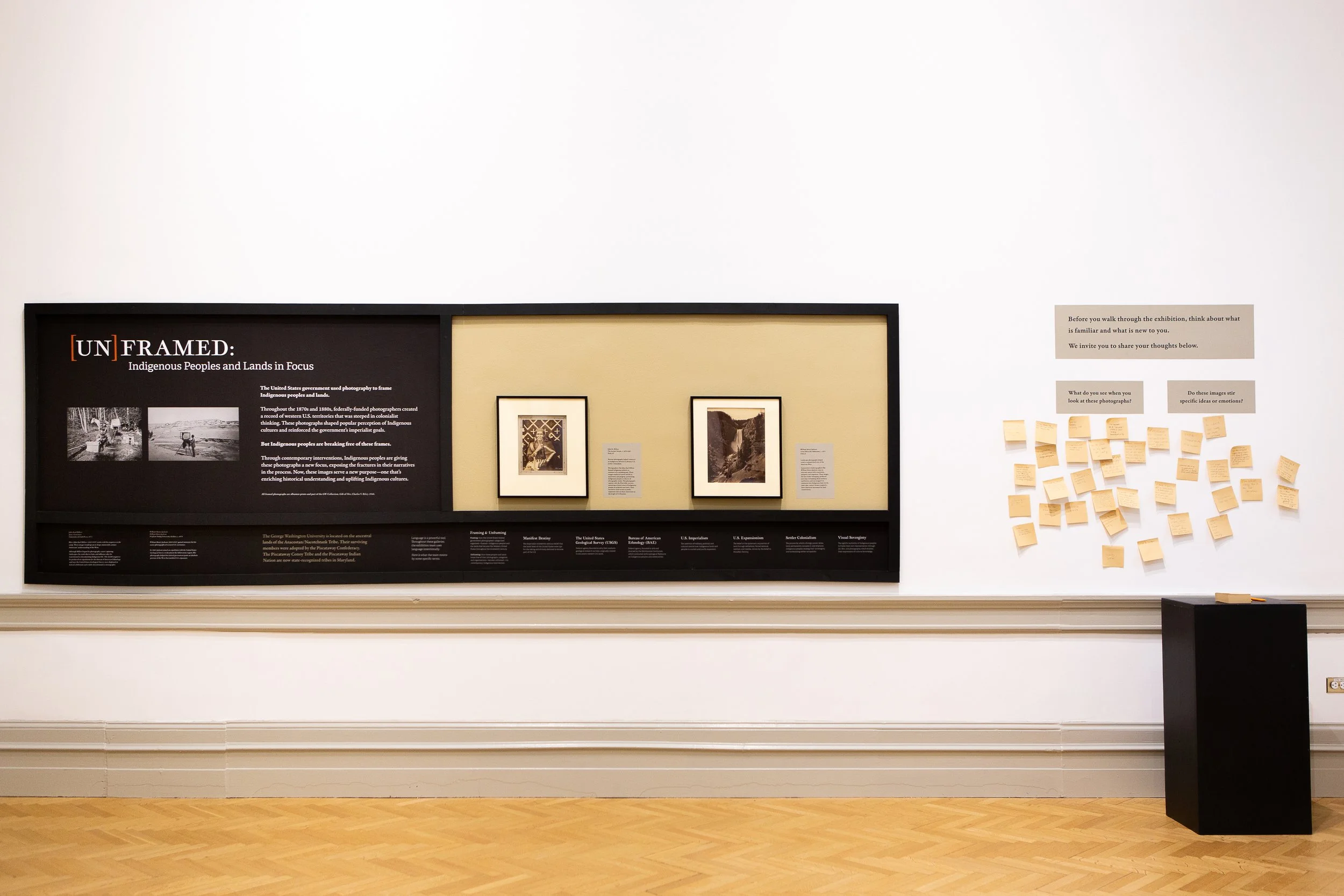 Gallery wall in the [Un]Framed exhibit at the Corcoran School of the Arts & Design at GWU