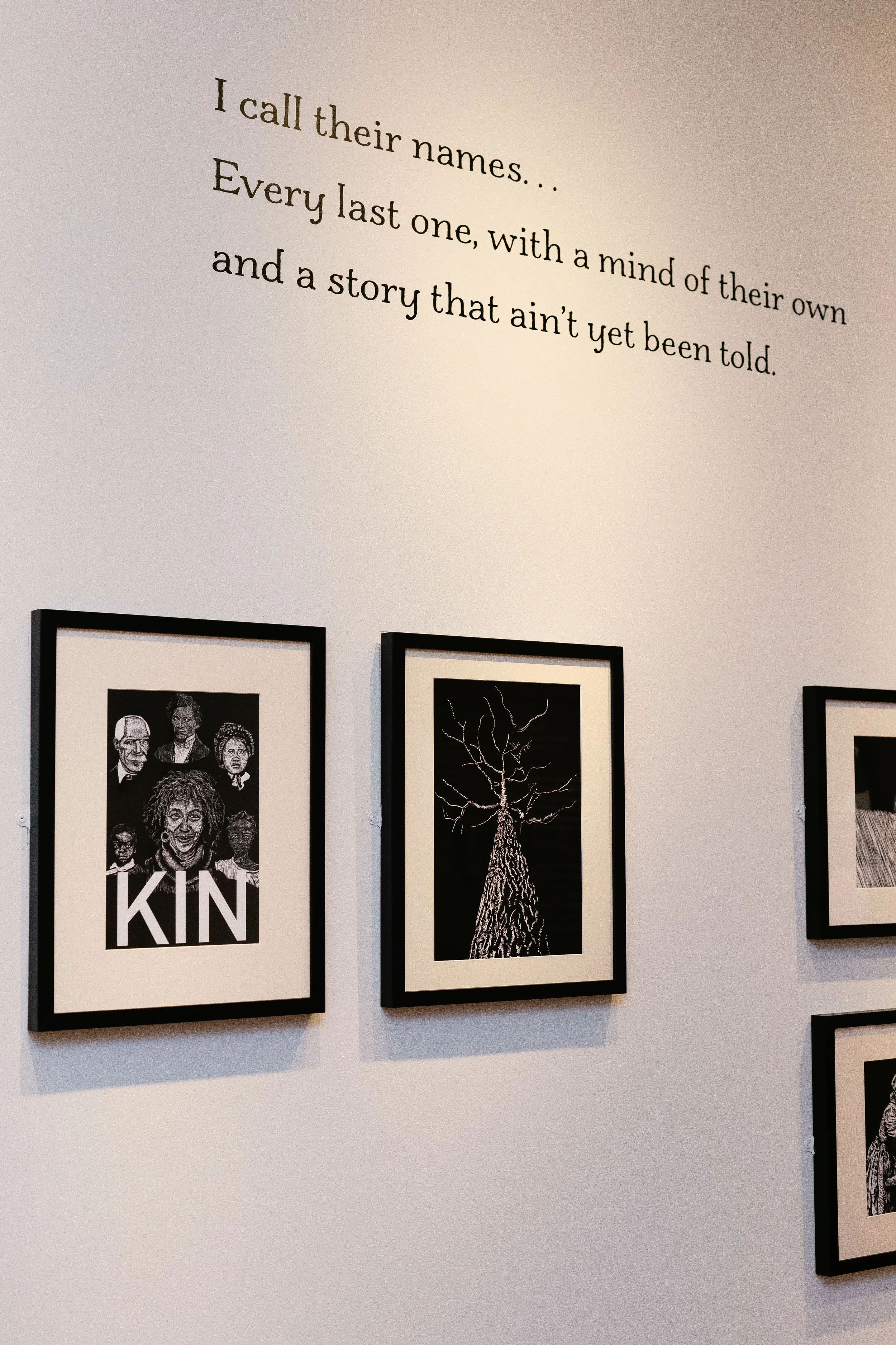 KIN Exhibit - Framed Photos Closeup