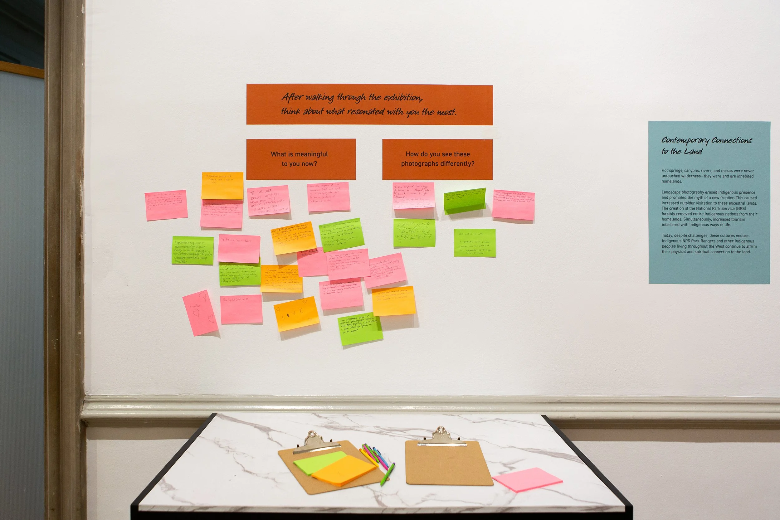 [Un]Framed Exhibit Gallery - sticky notes