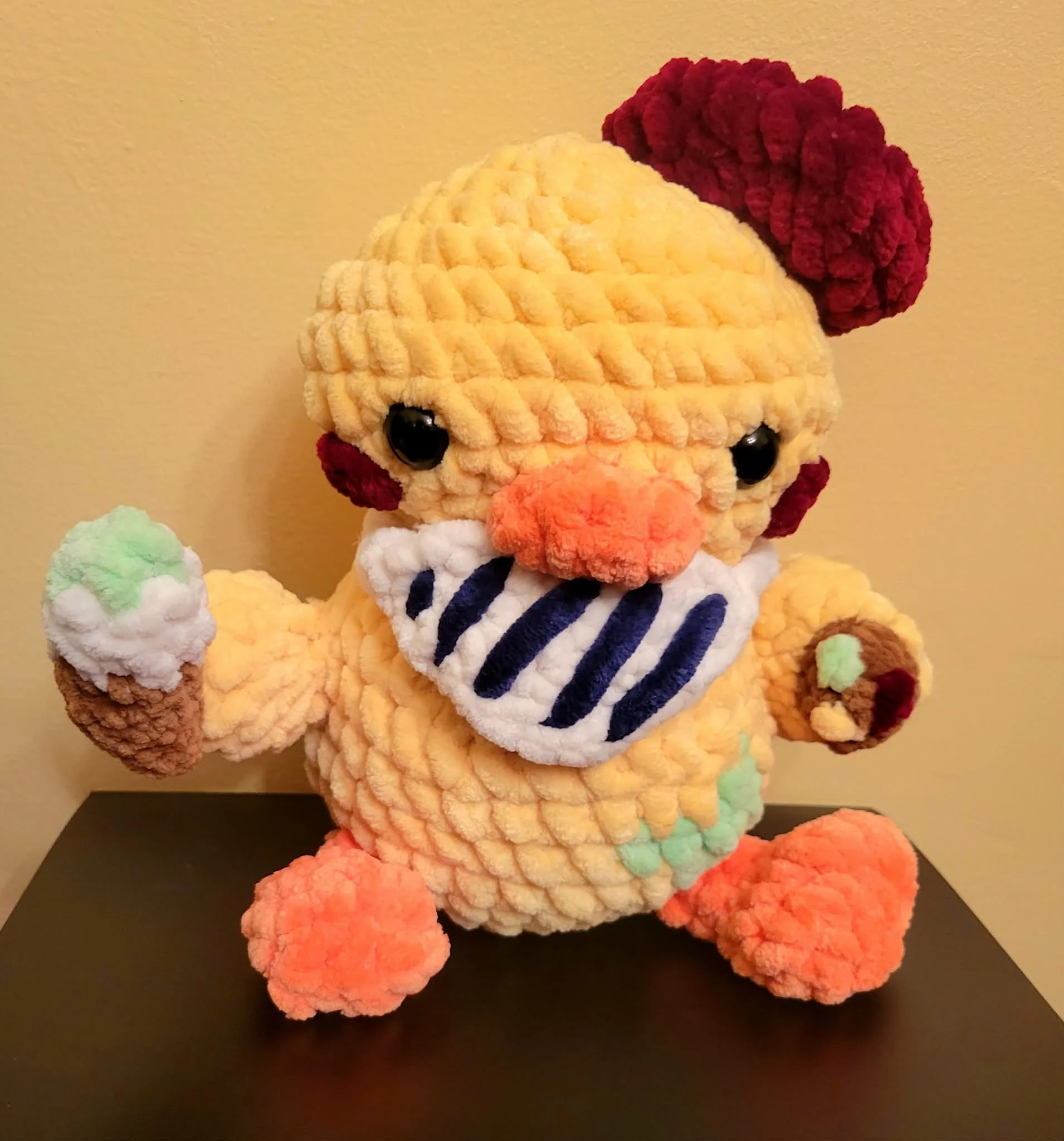Arty Bird Crochet Plushie