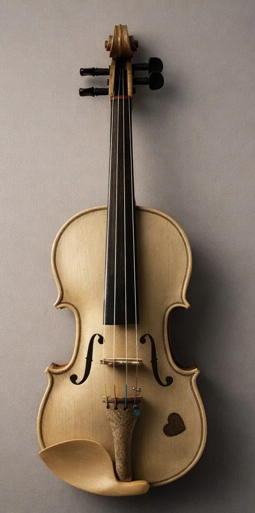 The 1967 spruce table holds the light with clarity, while the darker fittings establish the instrument’s visual structure.