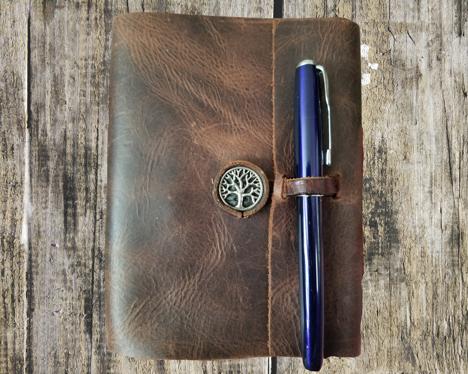 Eco-Conscious Leather Journal Wallet
