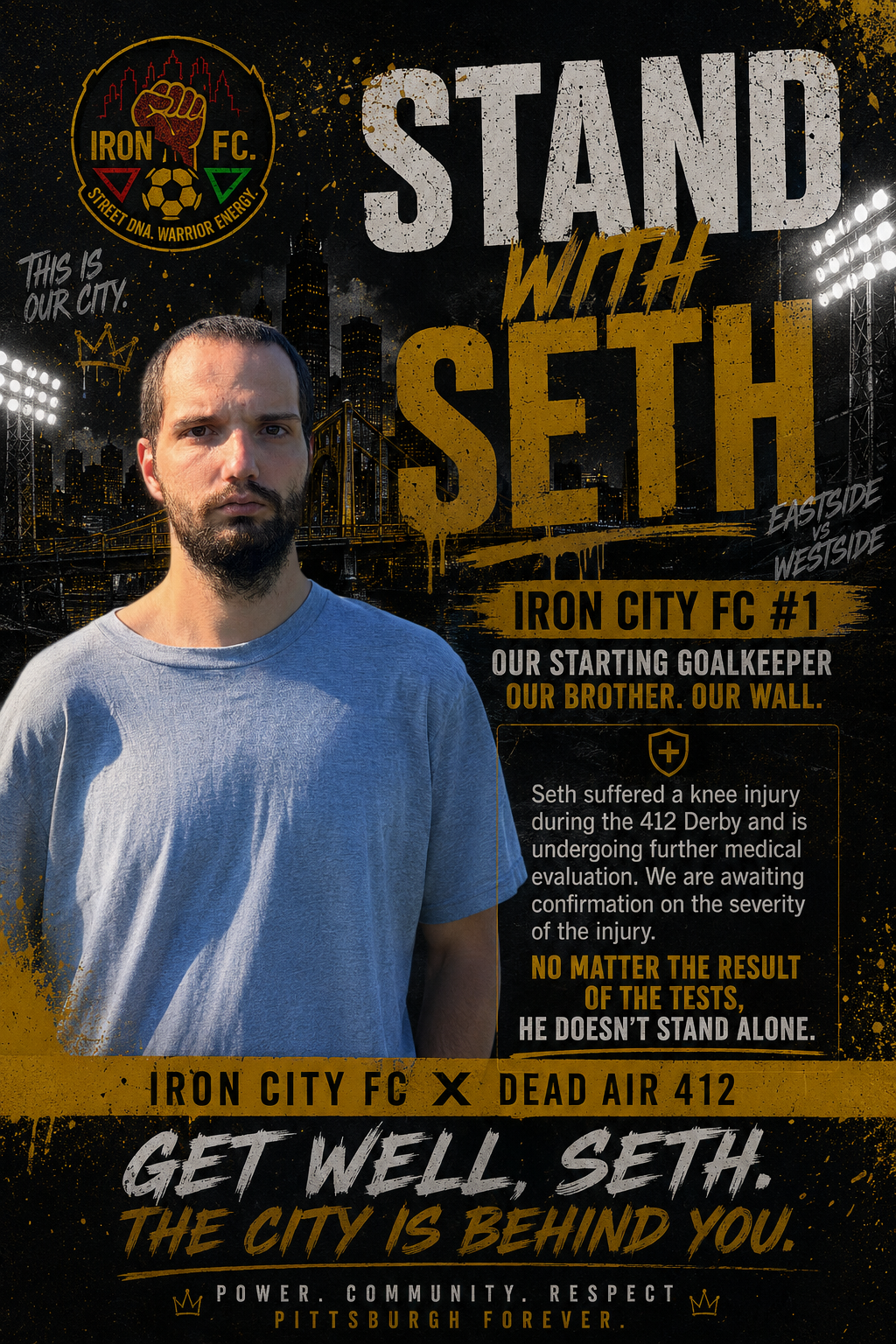 STAND WITH SETH: IRON CITY FC CONFRONTS A DIFFICULT 412 DERBY