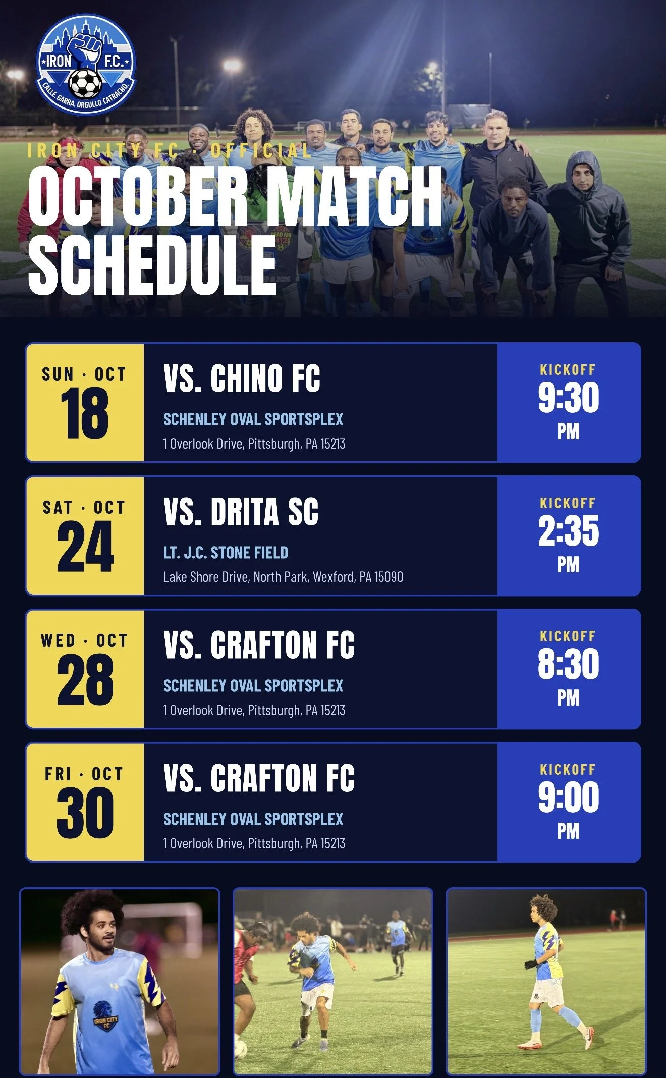 THE SCOREBOARD REMEMBERS. IRON CITY FC IS REWRITING THE STORY.