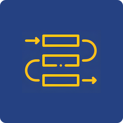 Flowchart diagram with three rectangular boxes connected by arrows, indicating a process flow.