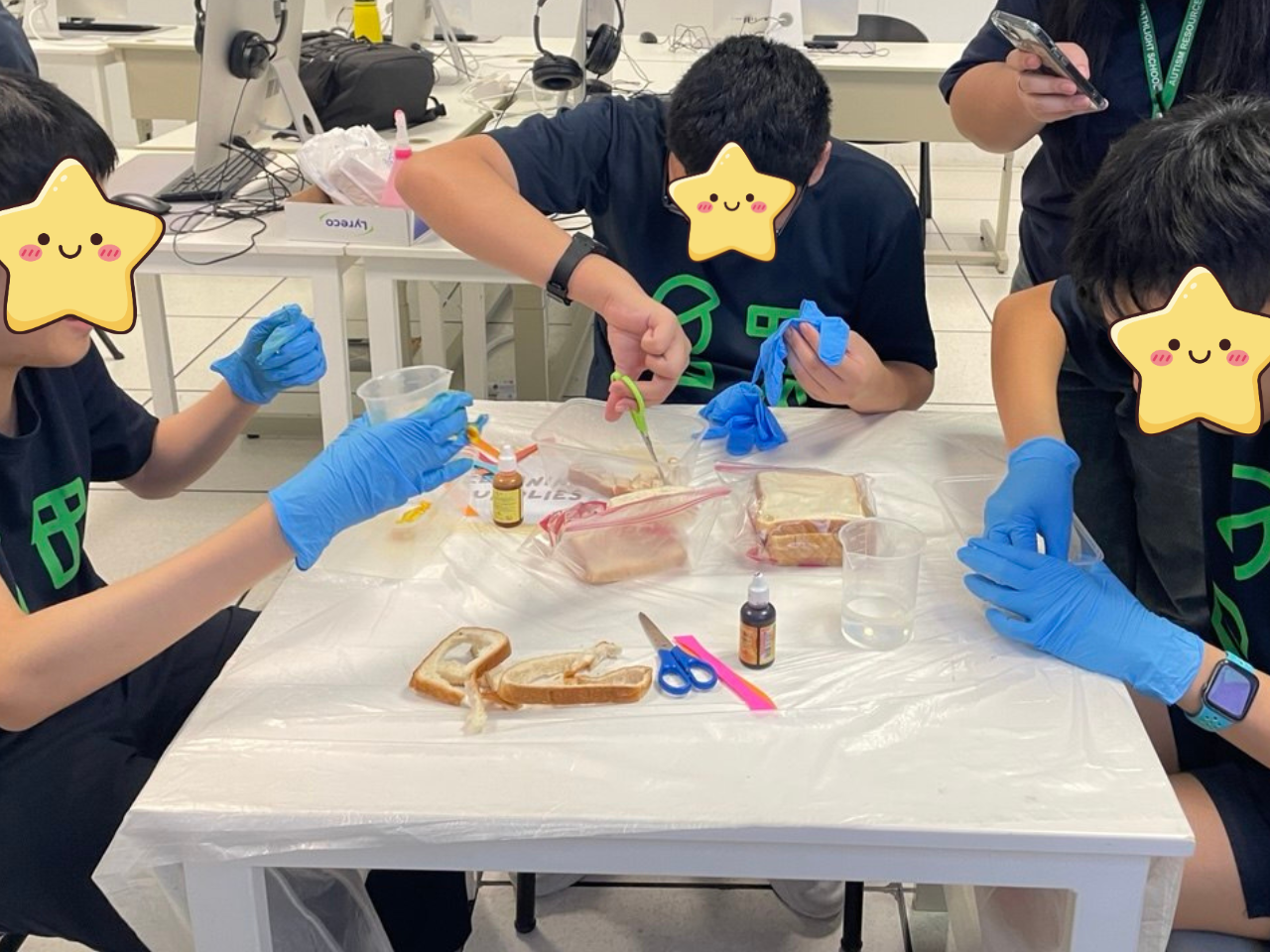 students upcycling stale bread in STEM CCA