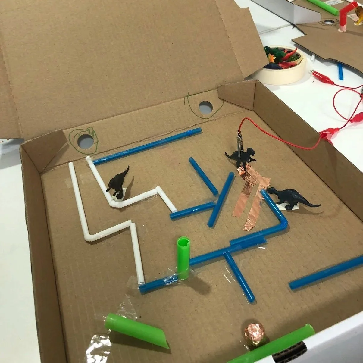 Student's cardboard maze project