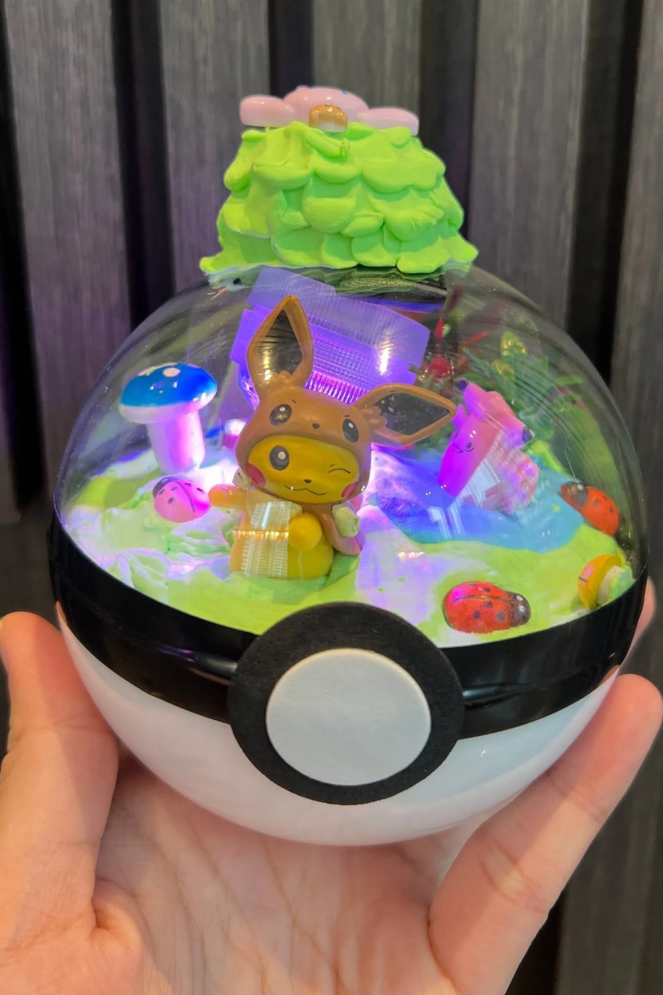 Handmade creative STEM craft project created by students during a maker workshop