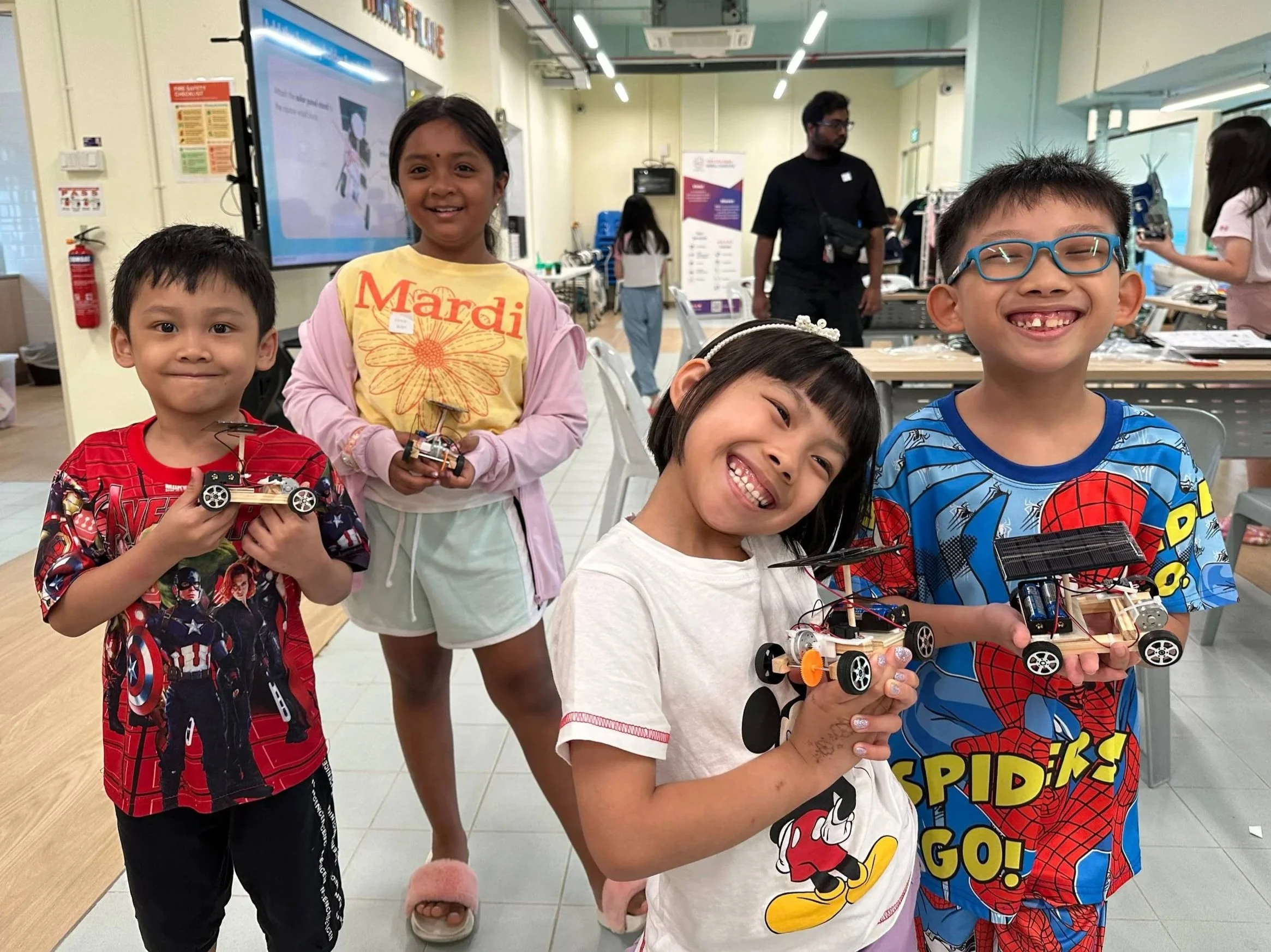 Students participating in a CSR-sponsored STEM education programme supported by a corporate partner