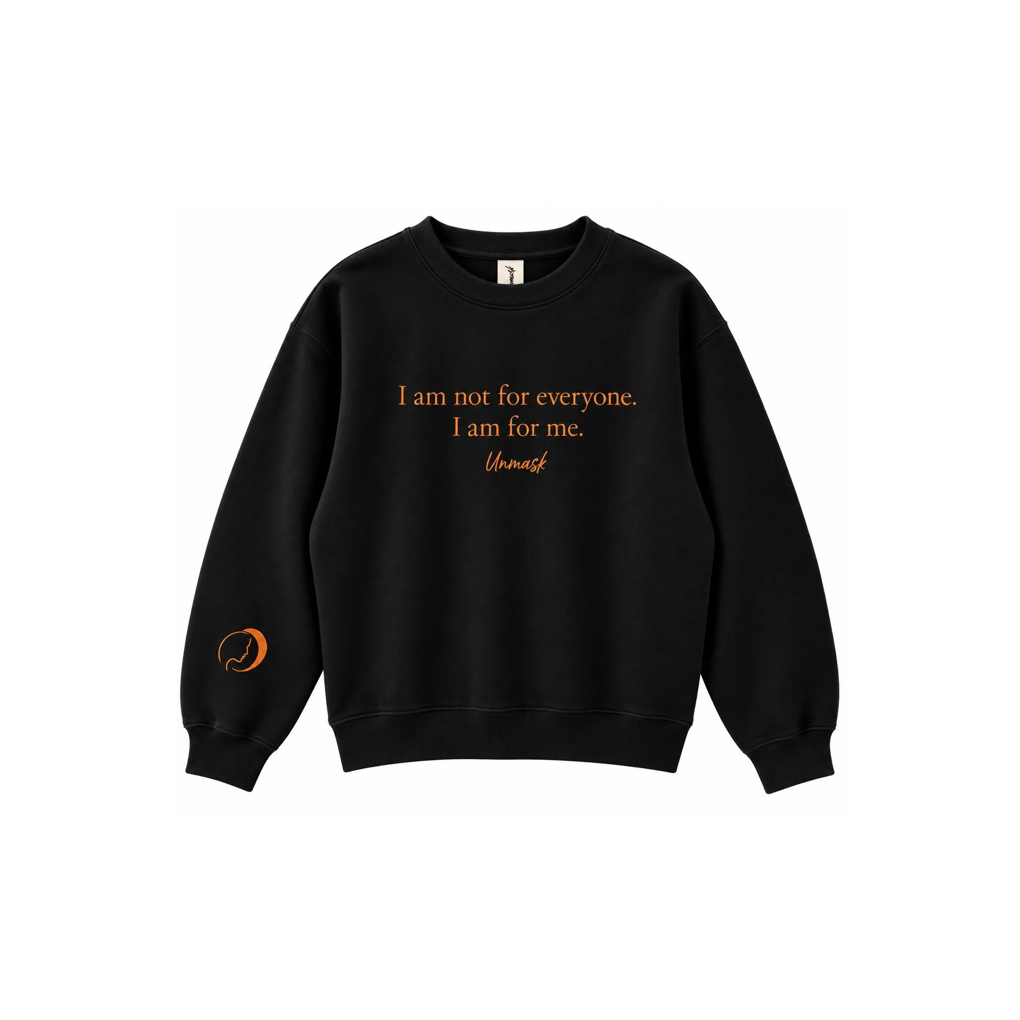 Black “Unmask” Quote Sweatshirt(1).jpg