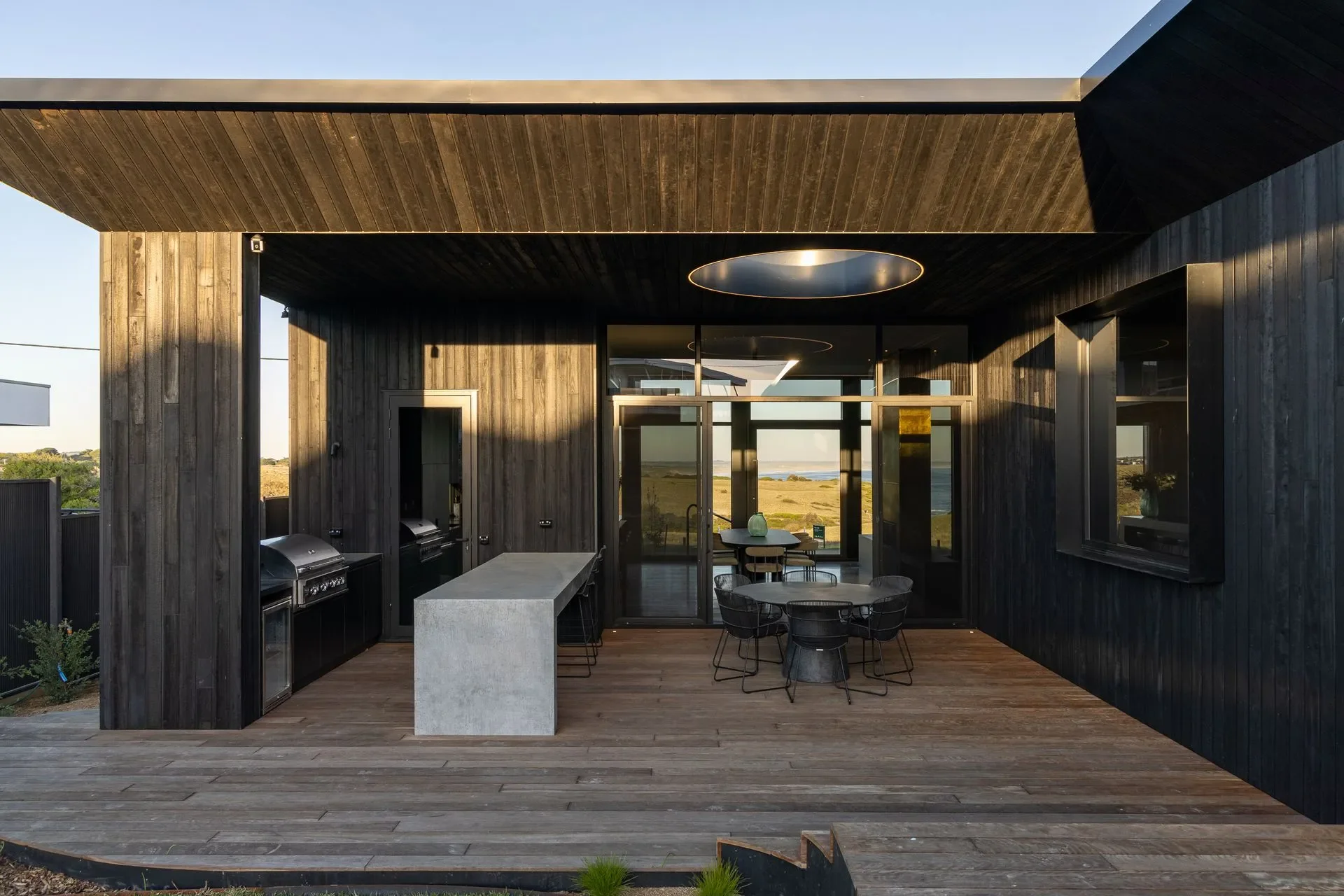 Large entertainment area with outdoor barbecue, outdoor kitchenette perfect for entertaining all summer long.