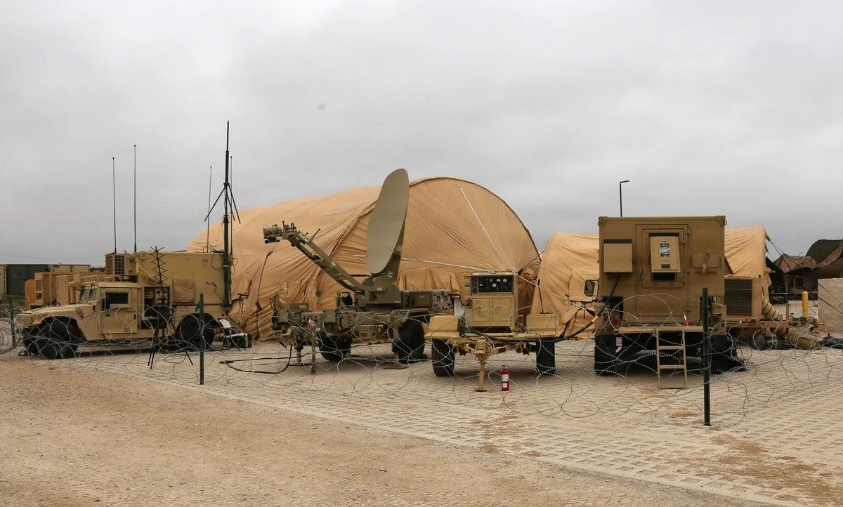 Legacy WIN-T network equipment in use by III Armored Corps during a 2023 Warfighter exercise at Fort Hood.