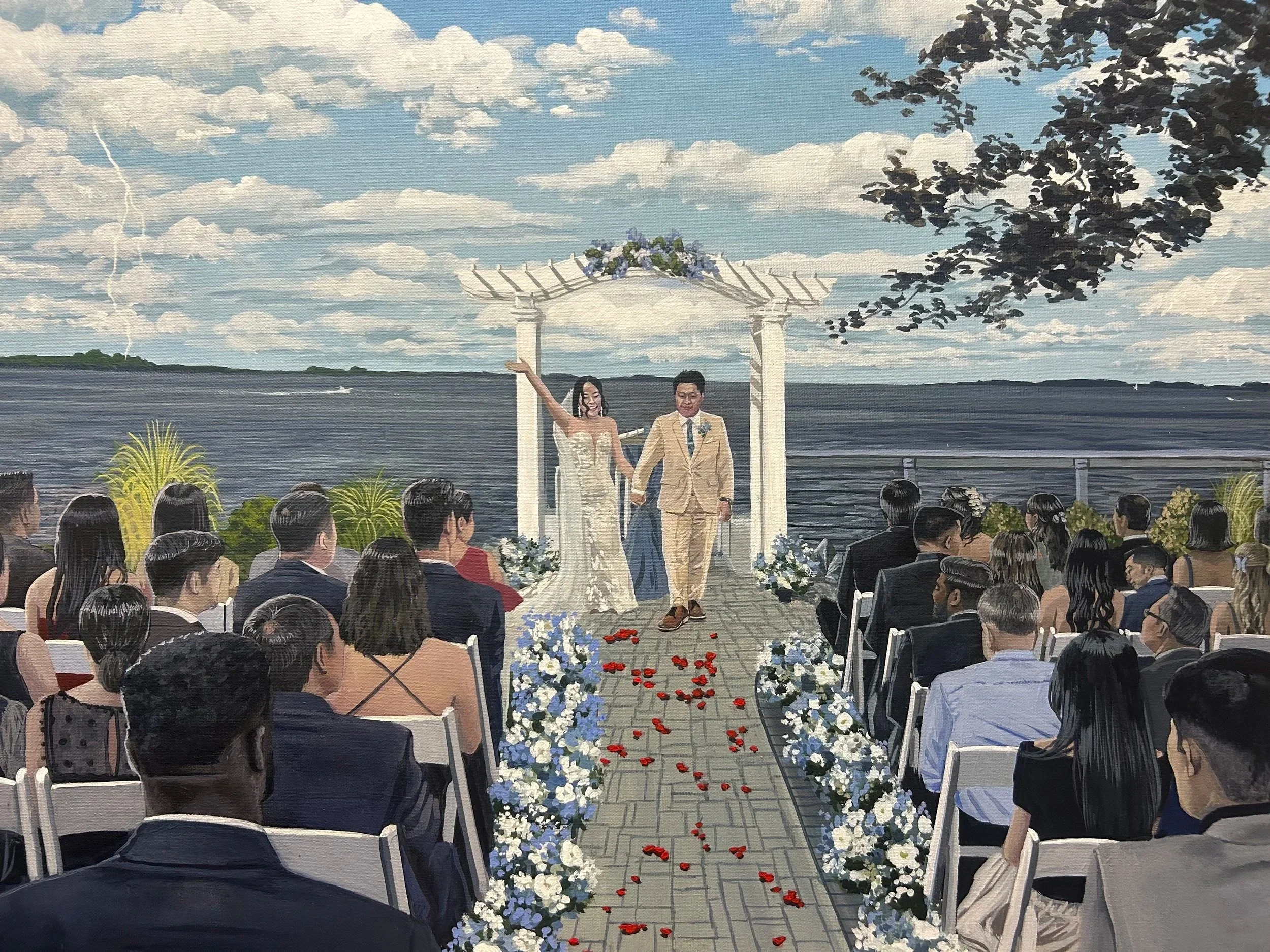 Bonnie & John: Celebrations on the Bay 24inx30in