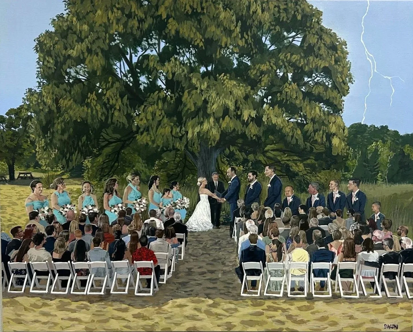 Becky & Justin: Chesapeake Bay Beach Club 24inx30in