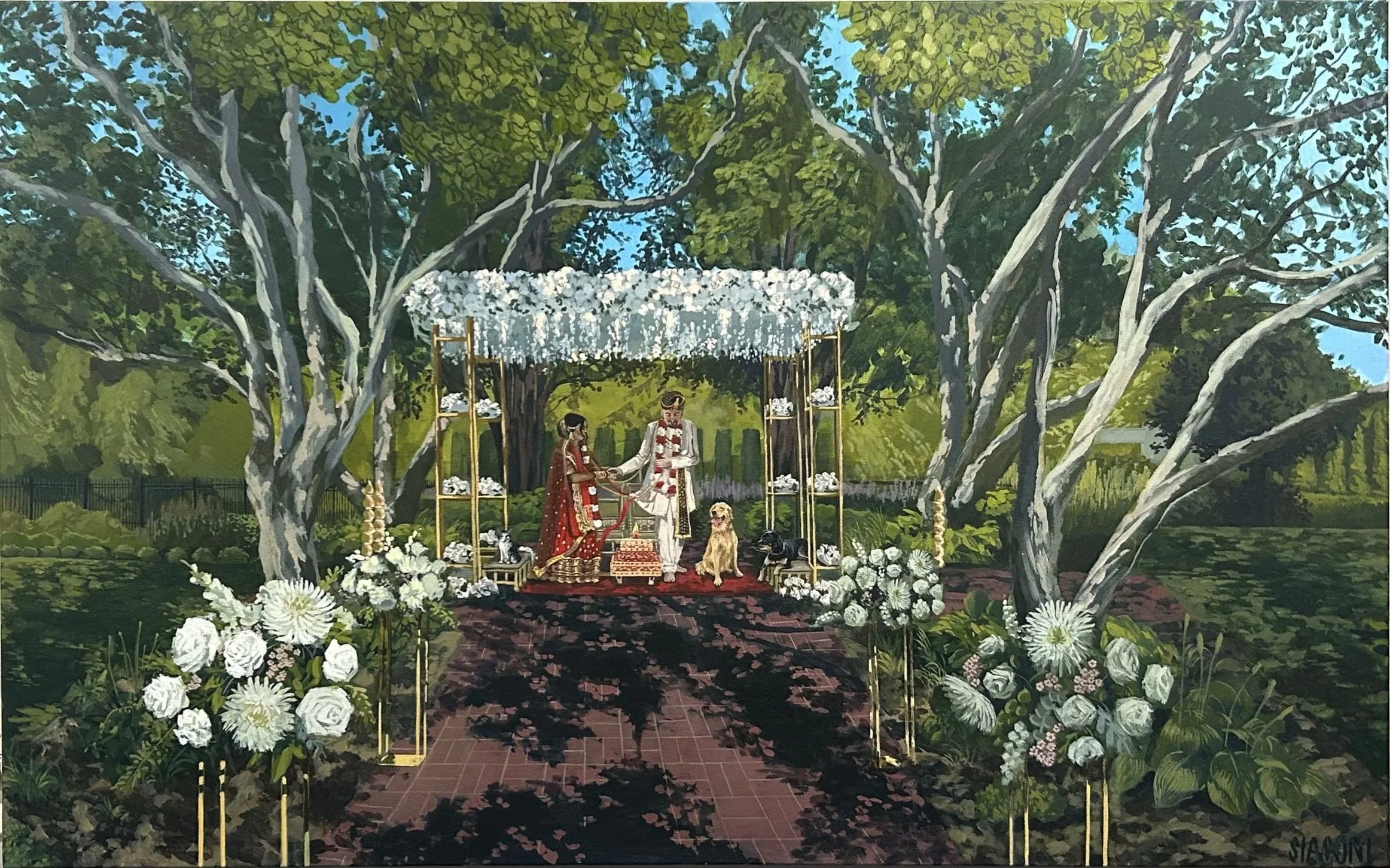 Suhani & Brandon: Belmont Manor 30inx48in