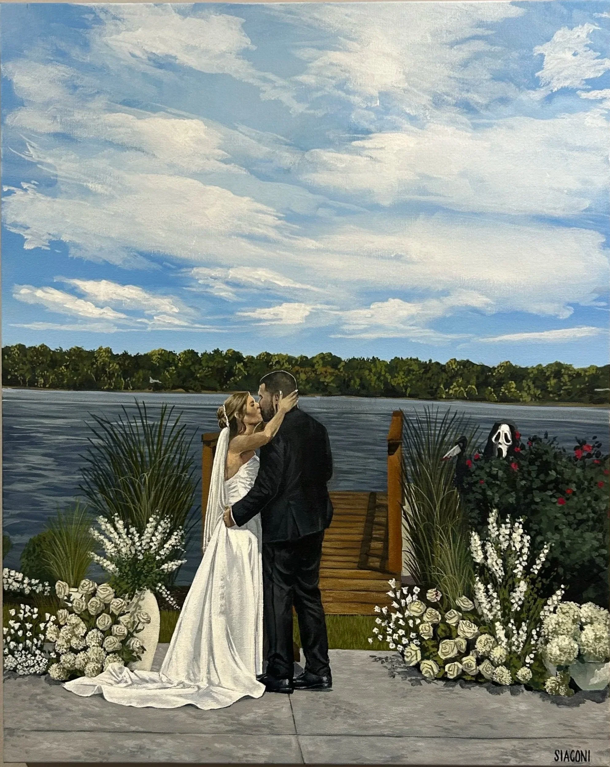 Sam & Billy: La Banque De Fleuve 24inx30in