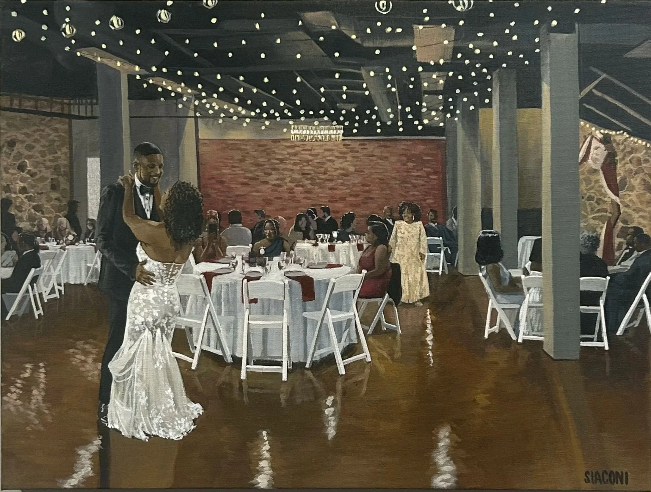 Najah & Jamal: Main Street Ballroom 18inx24in