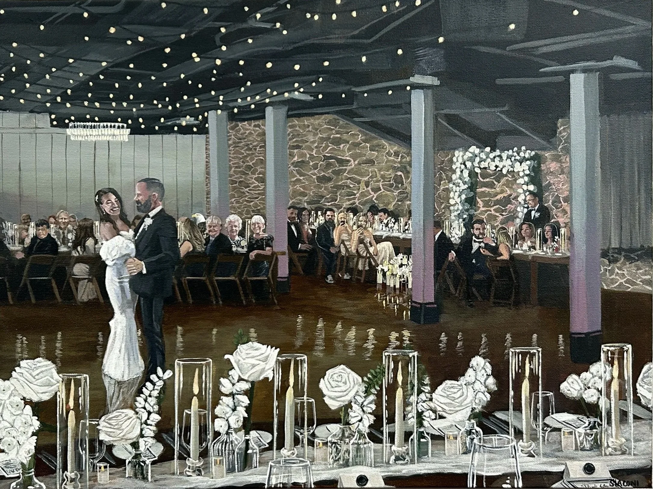 Rachael & Gary: Main Street Ballroom 18inx24in